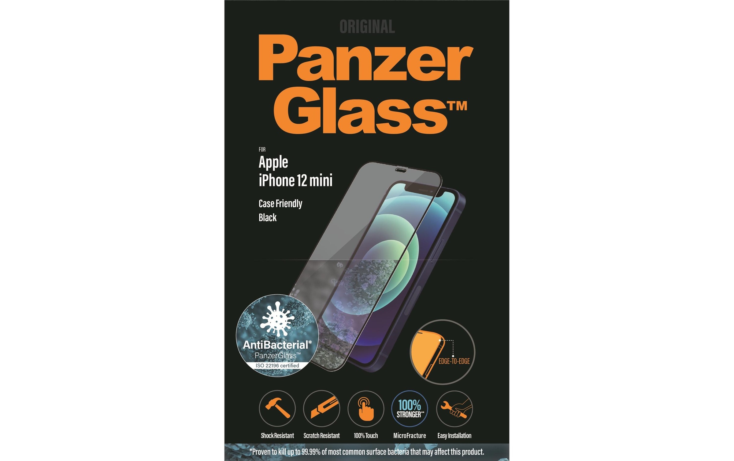 Image of PanzerGlass Displayschutzglas »Displayschutz Case«, für iPhone 12 mini, Mit Rahmen bei Ackermann Versand Schweiz