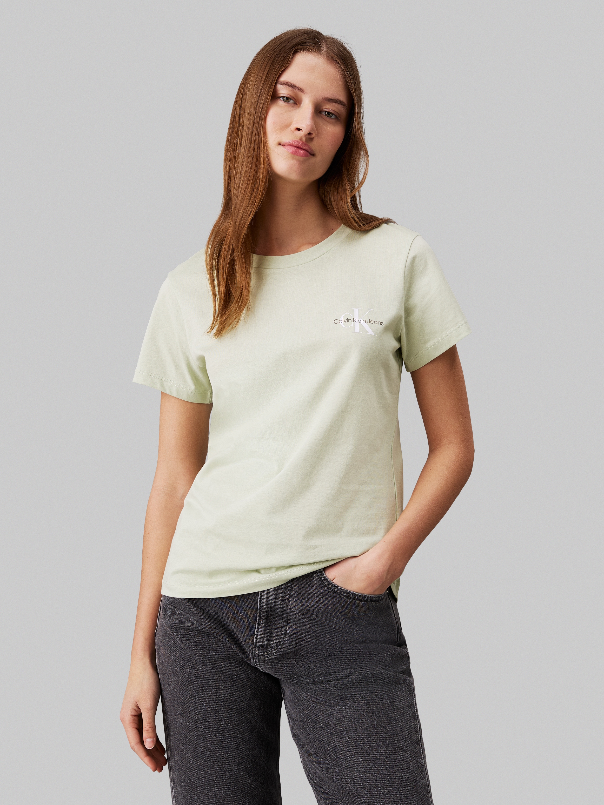 Calvin Klein Jeans Rundhalsshirt »2-PACK MONOLOGO SLIM TEE«, mit Calvin Klein Jeans Logoprint auf der Brust