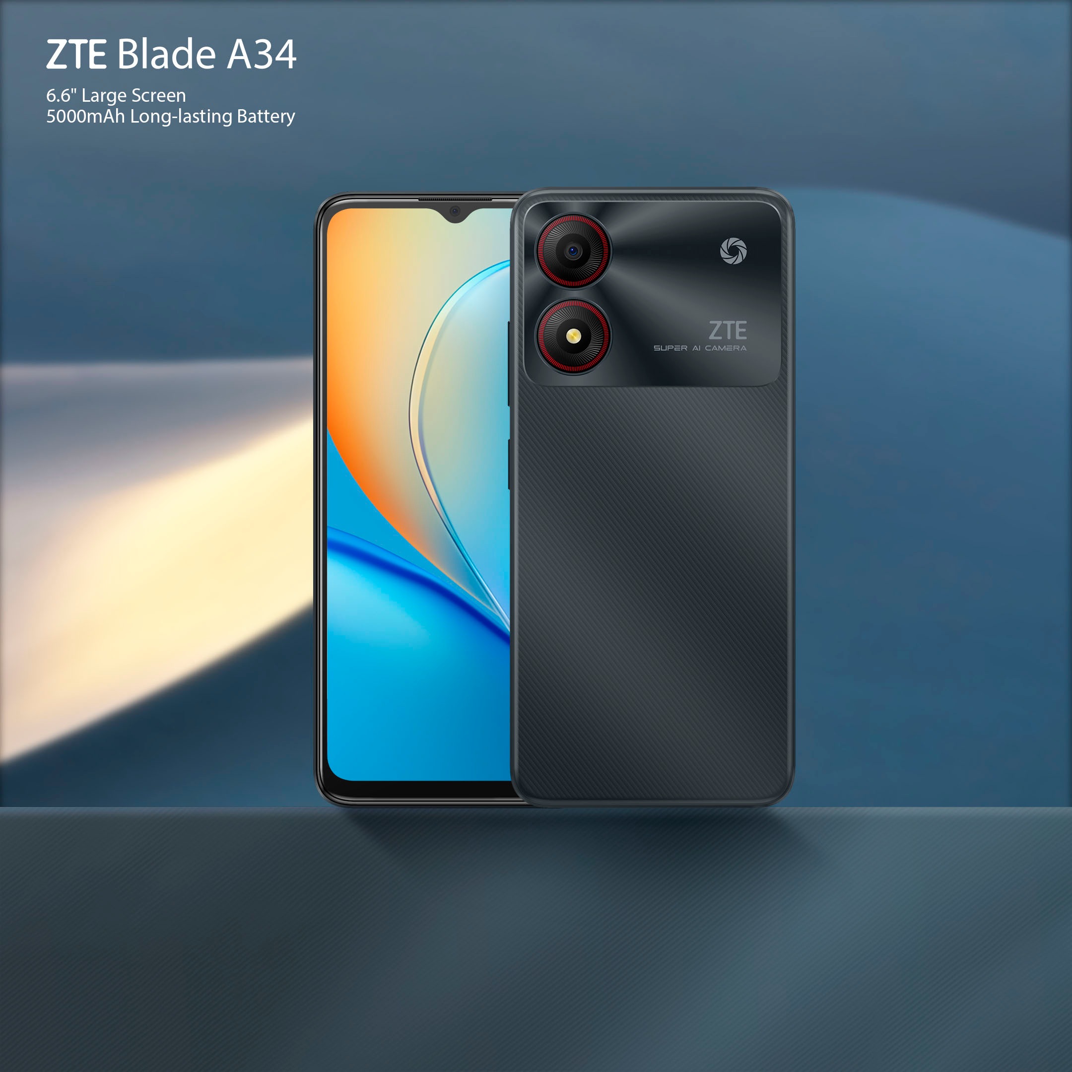 ZTE Smartphone »Blade A34« Grau