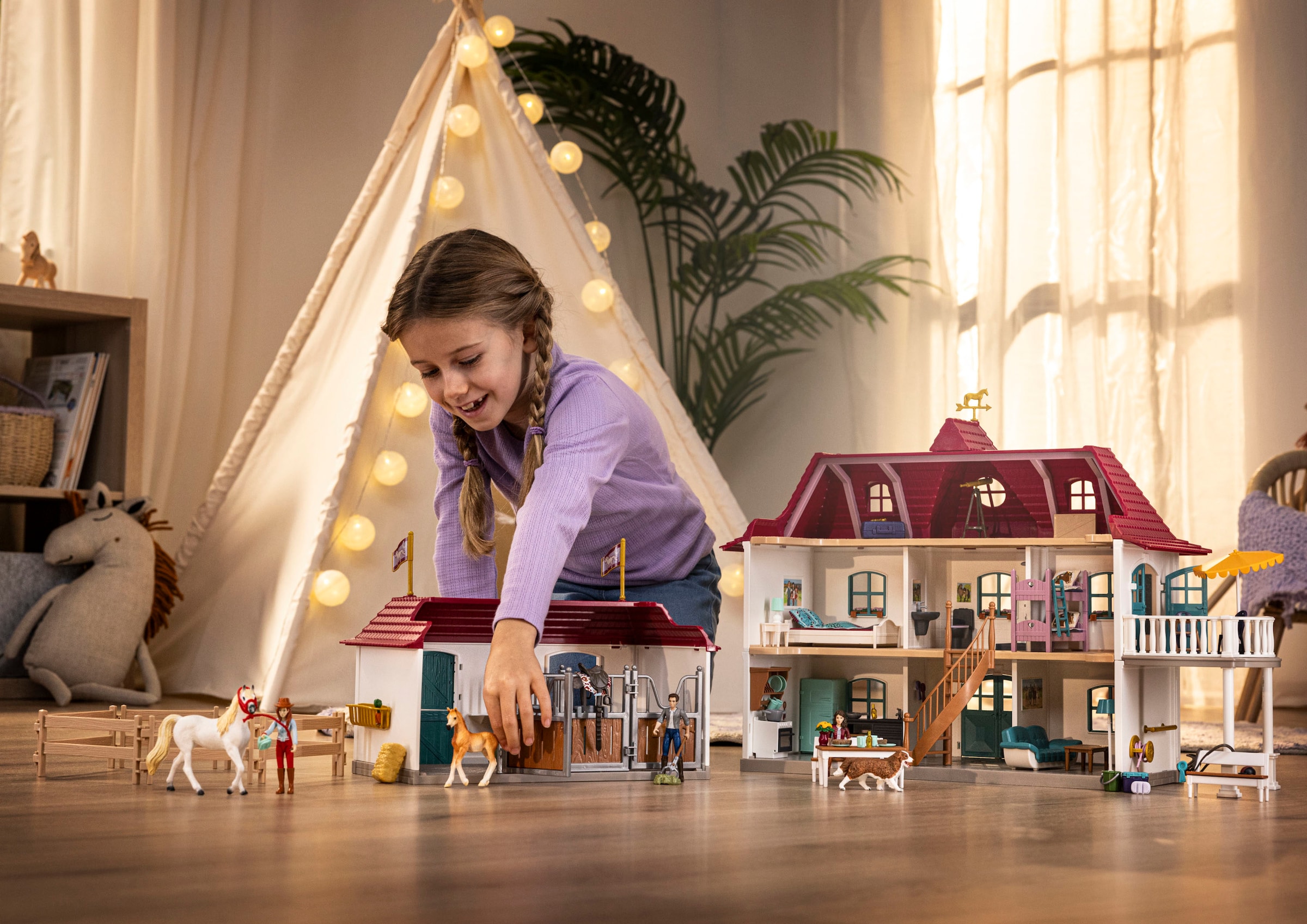 Schleich® Spielwelt »HORSE CLUB, Lakeside Country House and Stable (42706)« Made in Europe