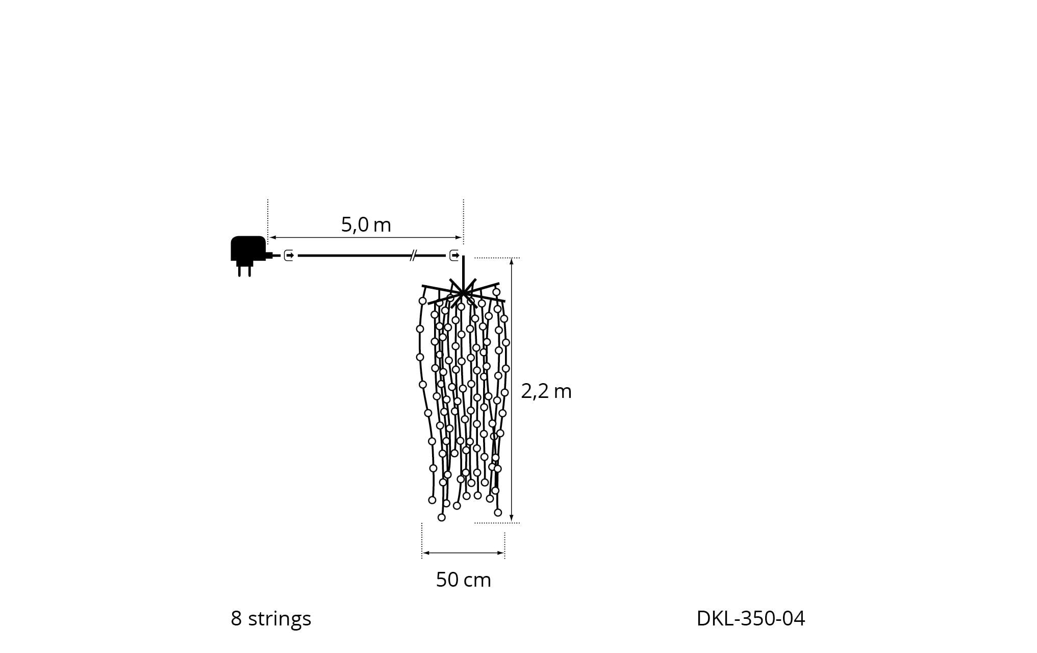 LED-Lichterkette »Angel Waterfall 220«