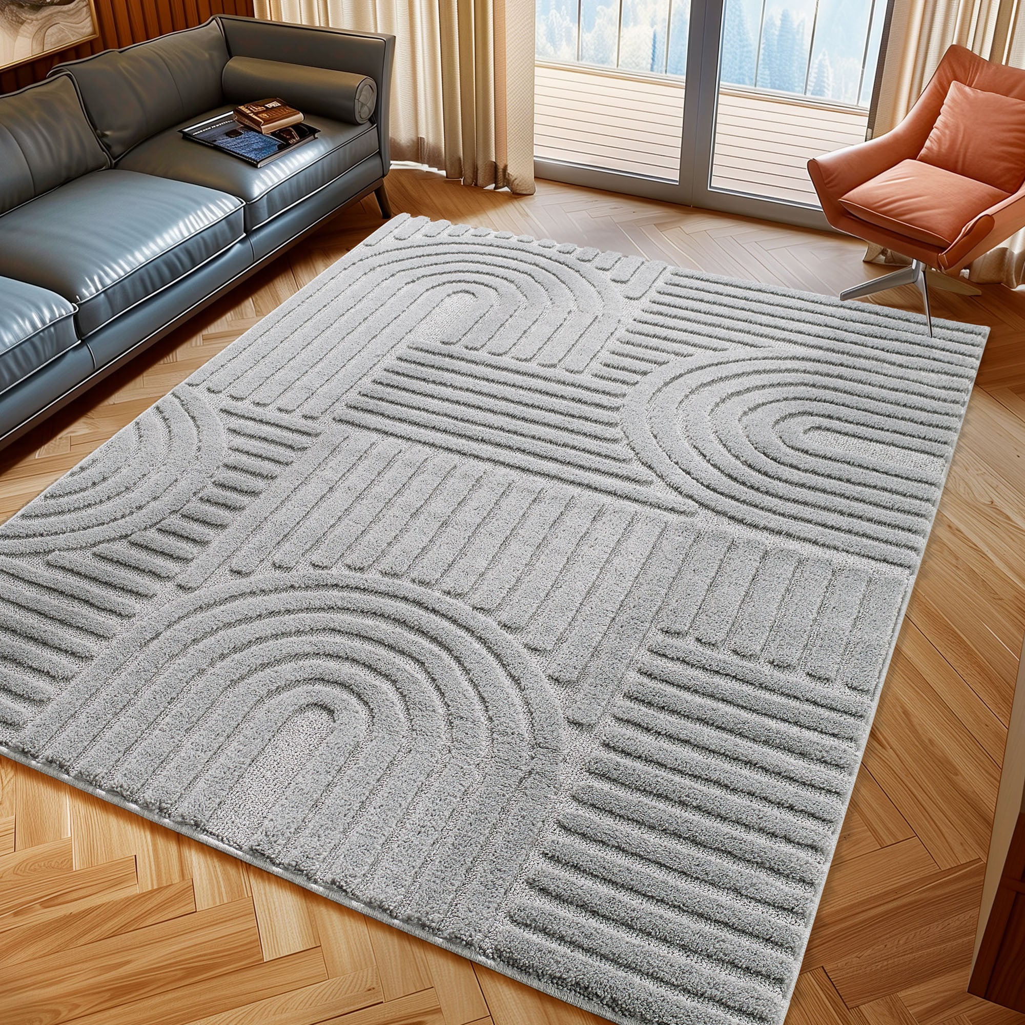 Image of Ayyildiz Teppiche Teppich "ART 1121, auch als Läufer und in Rund erhältlich" rechteckig 20 mm Höhe Boho Design, 3D Optik, Struktur Hoch Tief, skandinavisch, Wohnzimmer