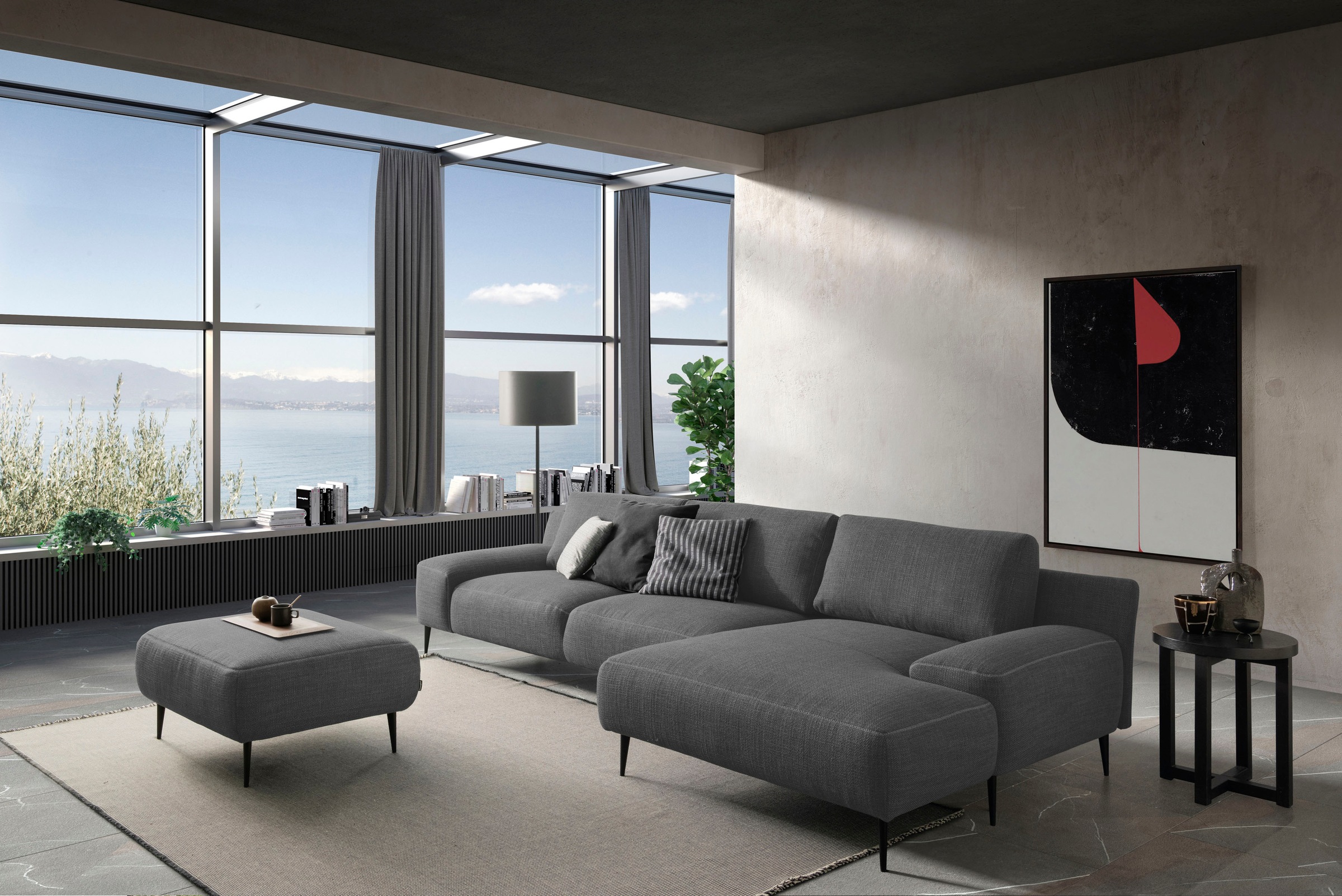 designwerk Hocker »Forma, zeitloser Desighocker mit aktuellem Fuss« in hochwertiger Verarbeitung & tollem Sitzkomfort