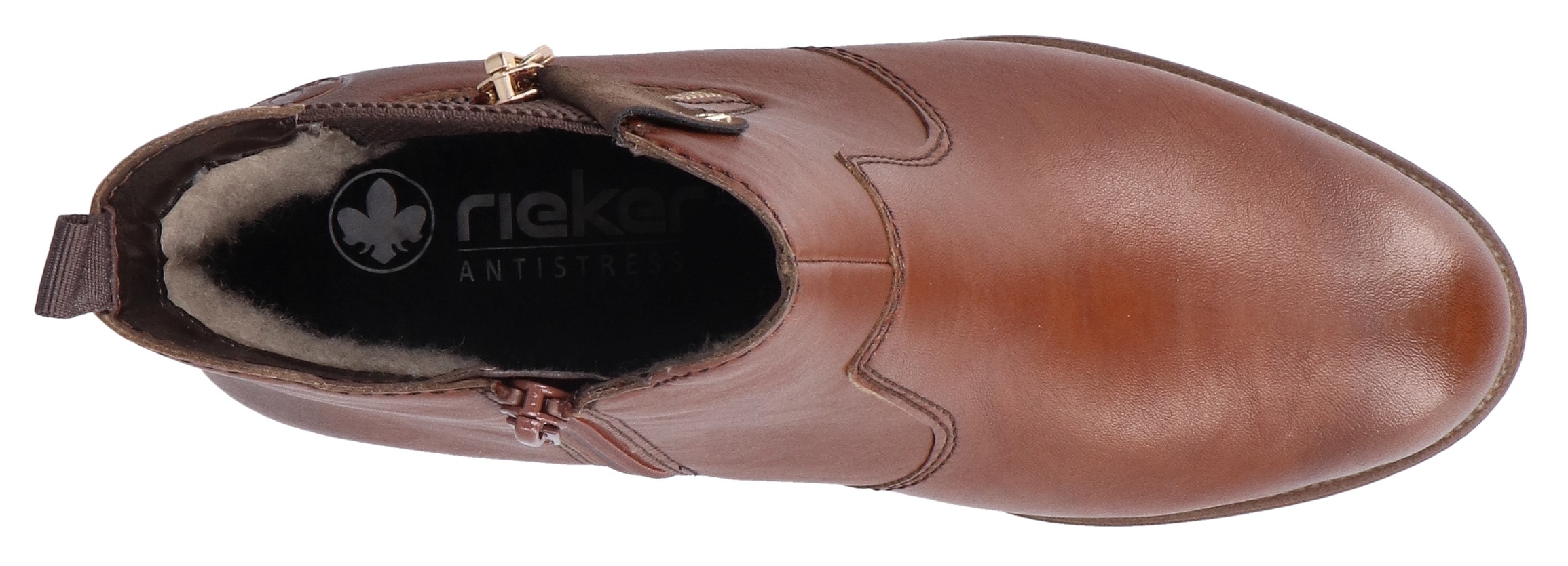 Rieker Winterstiefelette, Stiefelette, Boots, Blockabsatz, mit Innenreissverschluss