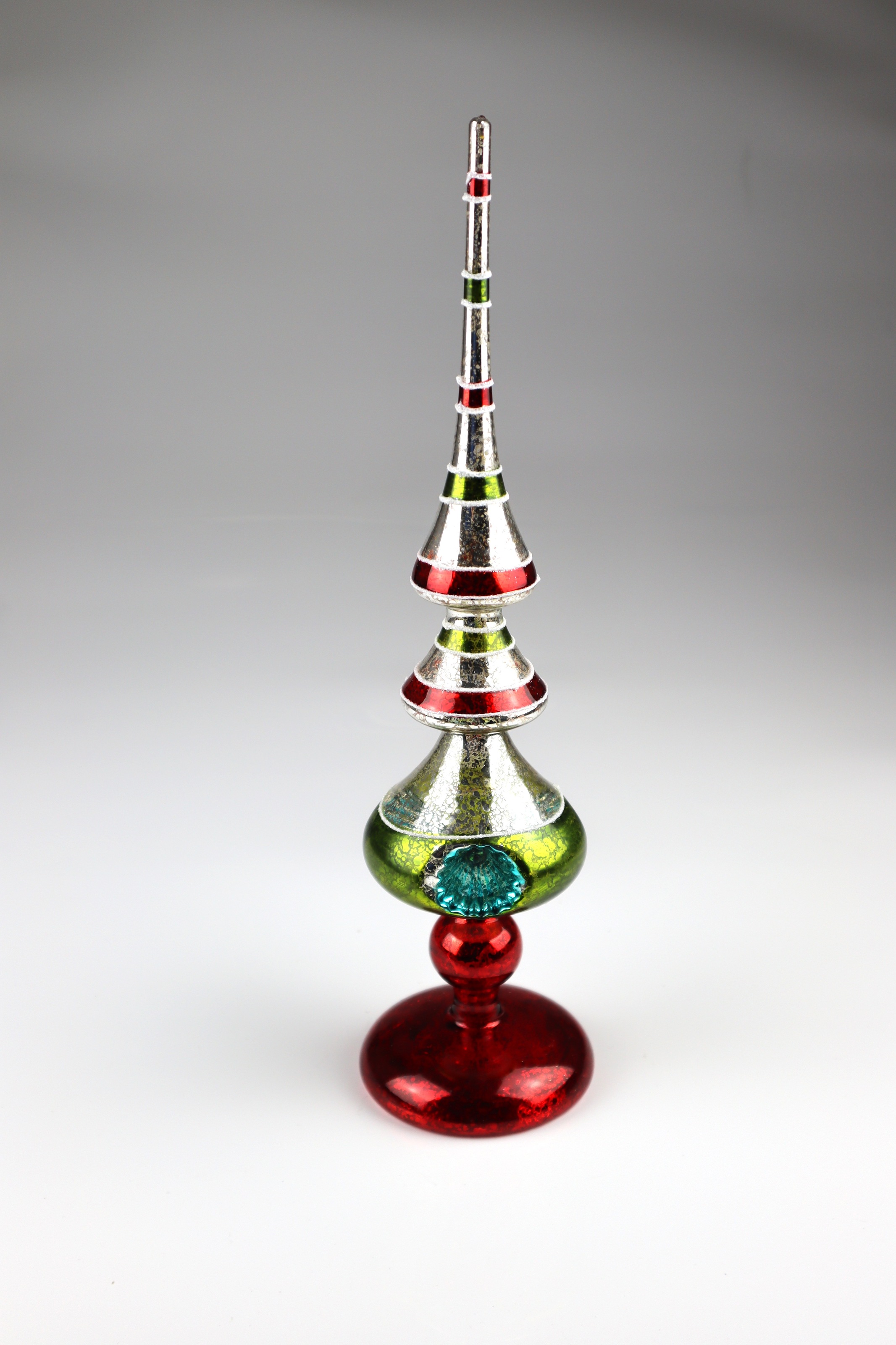 Image of AM Design LED Dekoobjekt "Glas-Zapfen rot/grün/creme" 9x35 cm