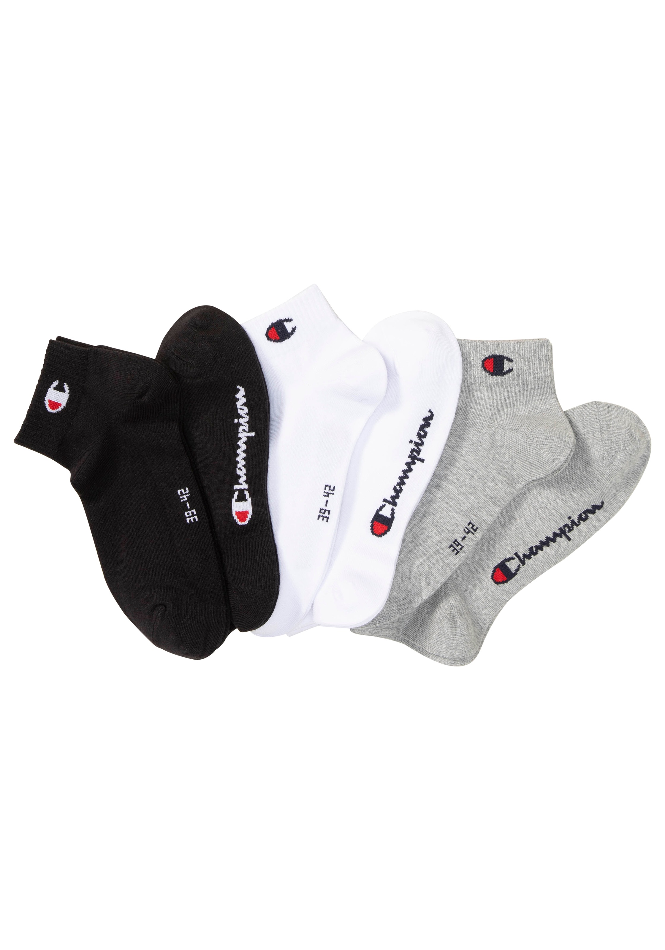 Image of Champion Kurzsocken "6pk Quarter Socks" Packung, 6 Paar tlg. für Fitnessaktivitäten, sportlicher Stil, elastisches Material