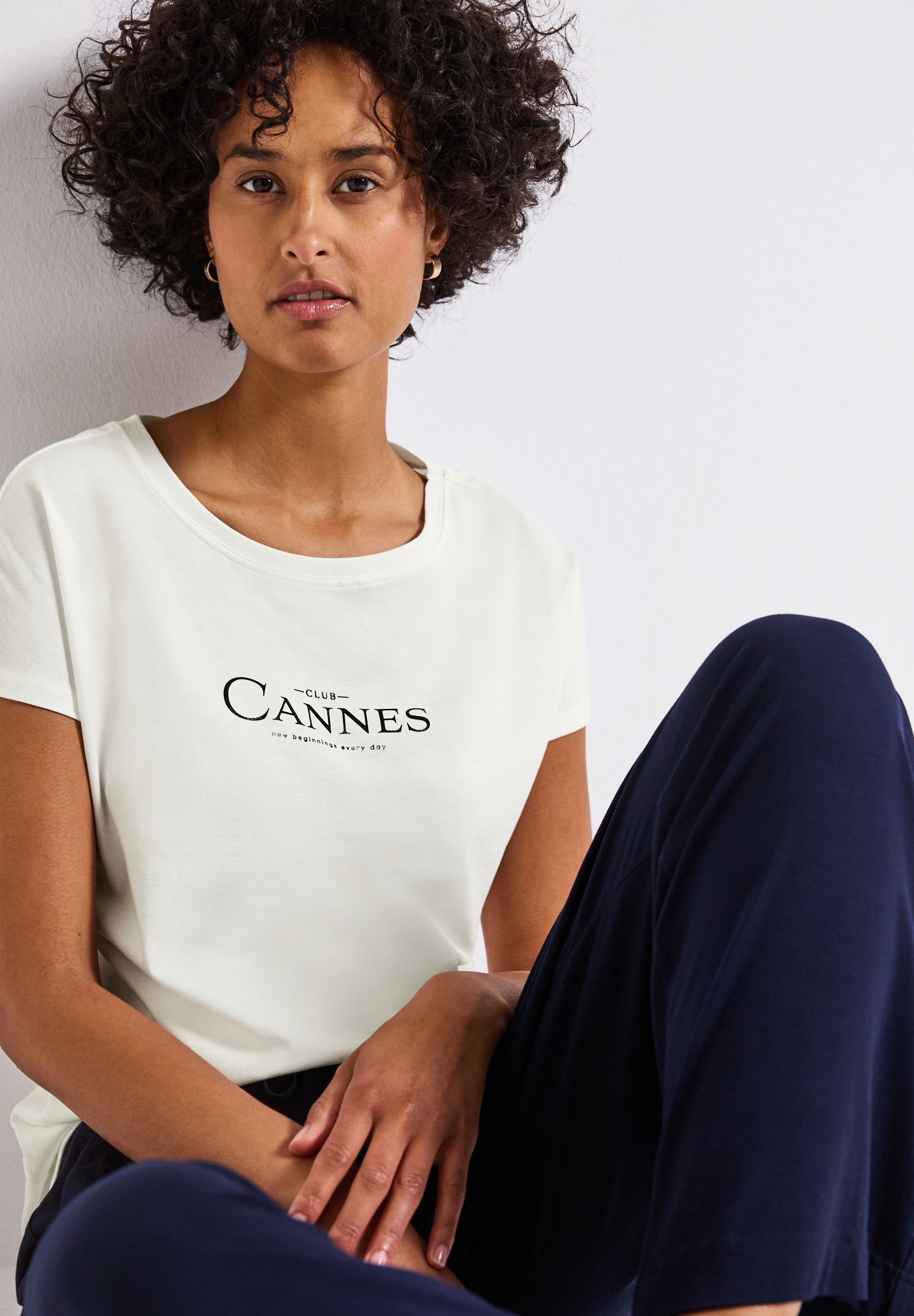 STREET ONE Shirttop, mit Folien-Wording