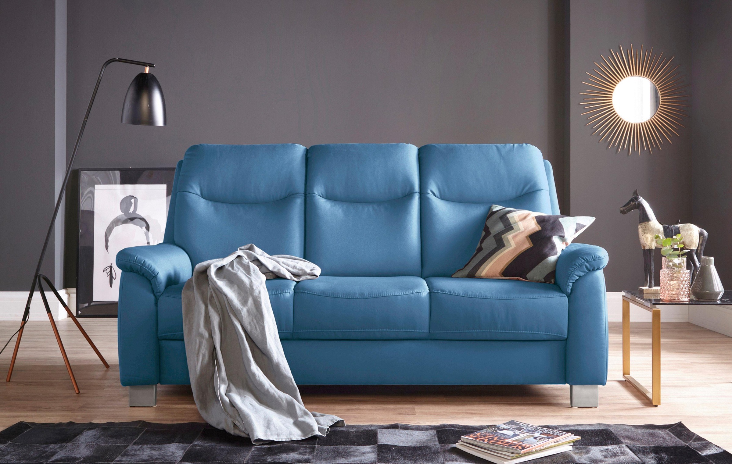 Image of sit&more 3-Sitzer, inklusive Federkern und Kopfteilverstellung bei Ackermann Versand Schweiz