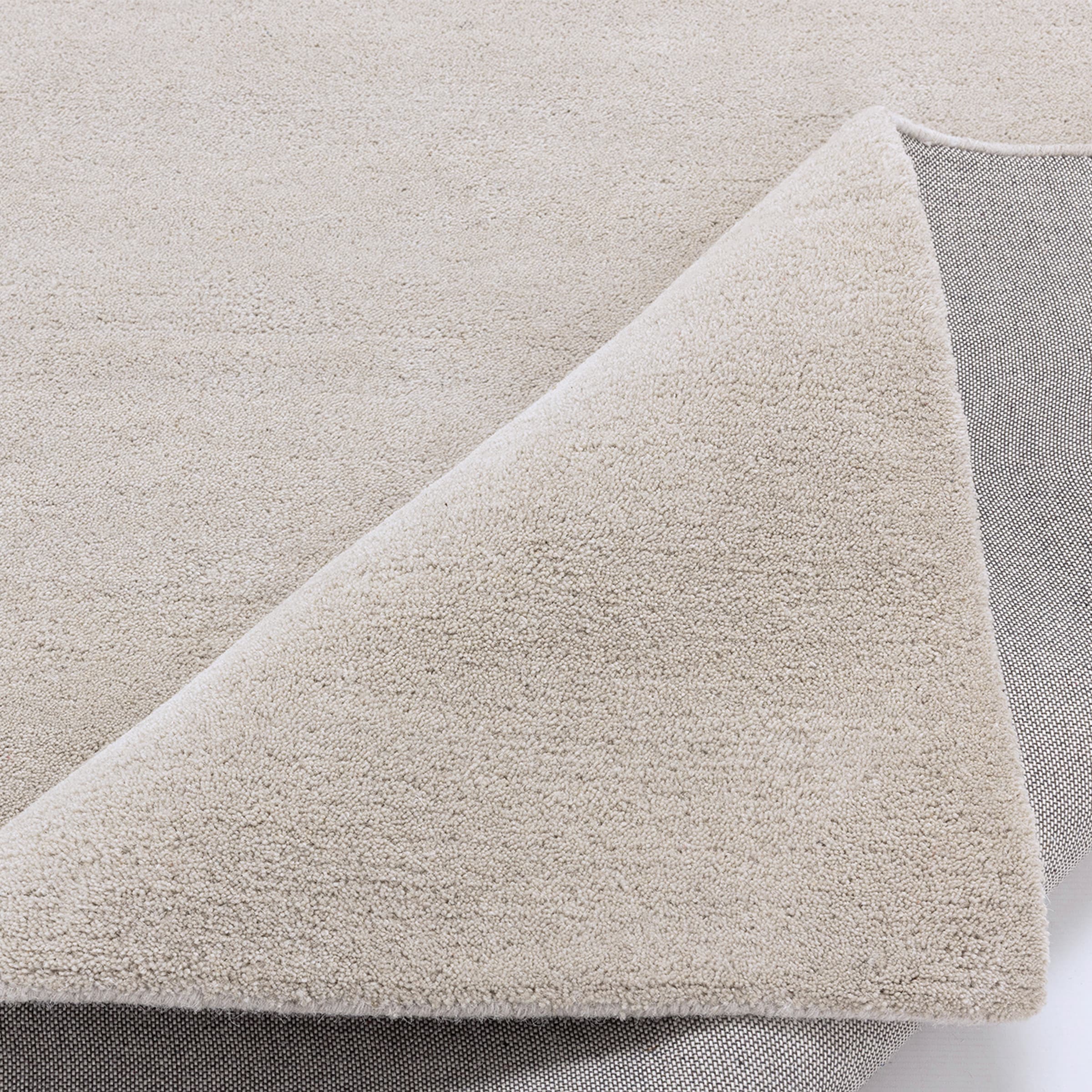 GOODproduct Wollteppich »Gabbo Natur, Handgefertigt, Teppich, reine Wolle, meliert« rechteckig 14 mm Höhe reine Wolle, Uni, Wohnzimmer, Schlafzimmer, Esszimmer