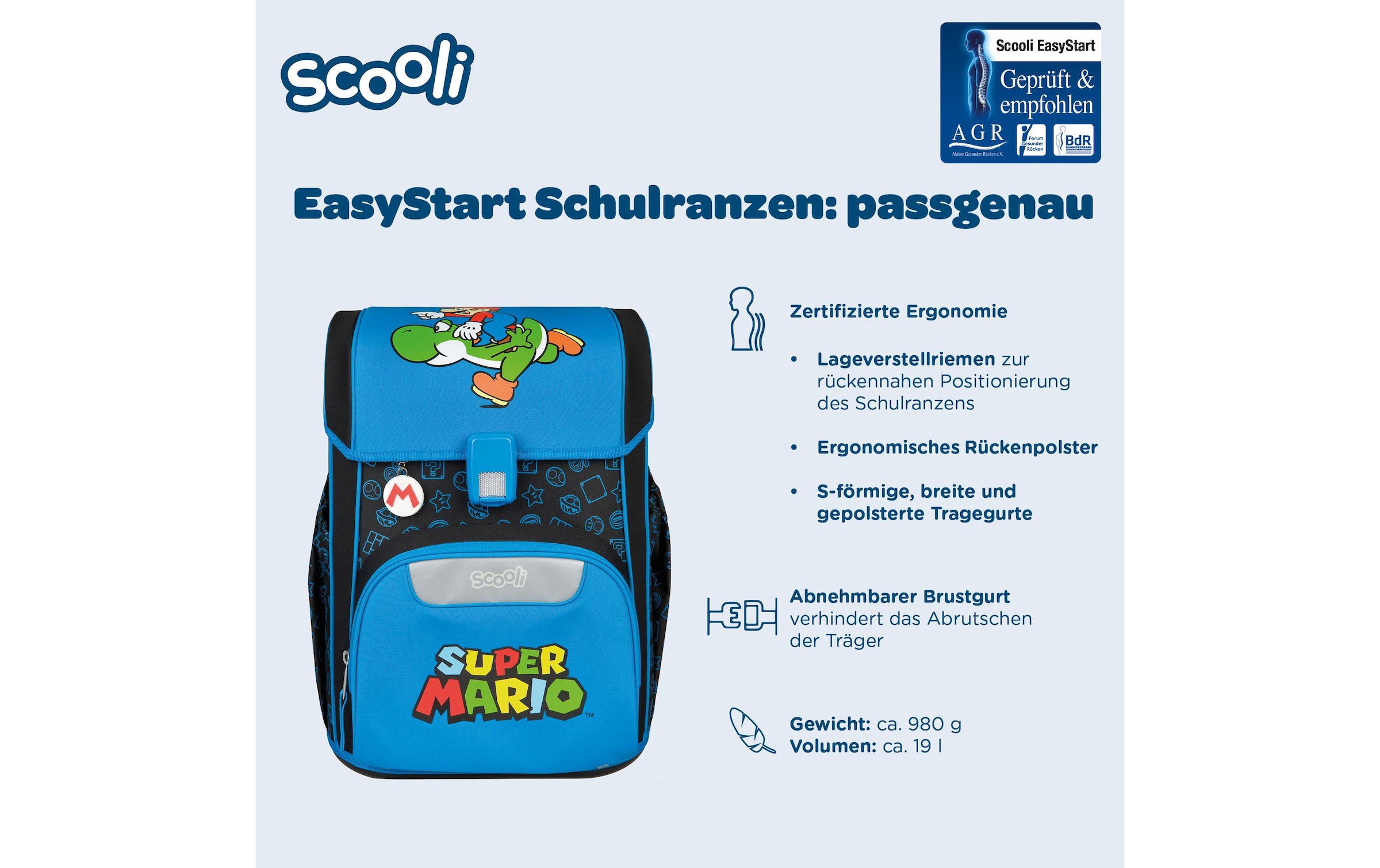Scooli Schulranzen »Easy Start« Reflektoren