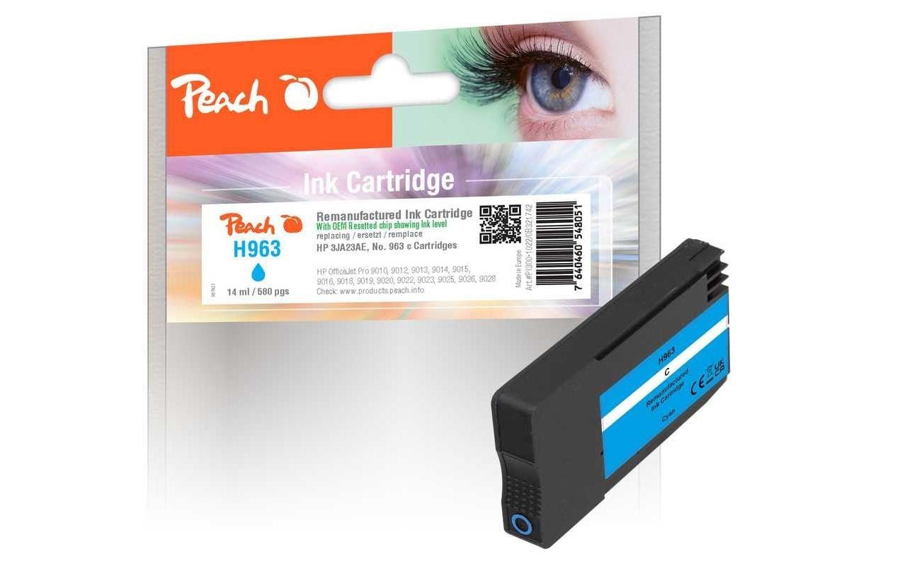Image of Peach Tintenpatrone "Toner HP No. 963 C, 3JA23AE Cyan"