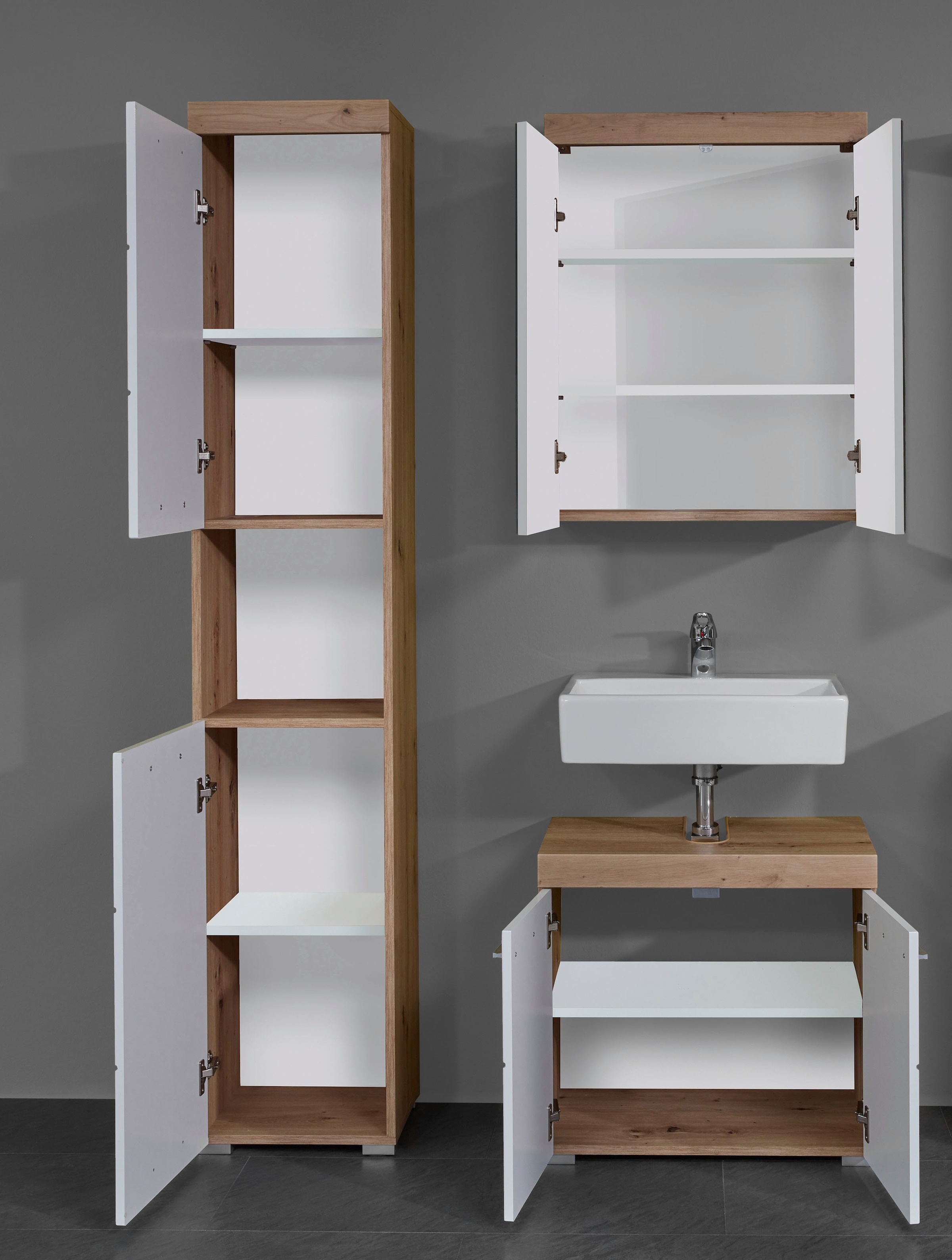 welltime Ensemble de meubles de salle de bain »Avena« Ensemble, 3 cuis tlg.