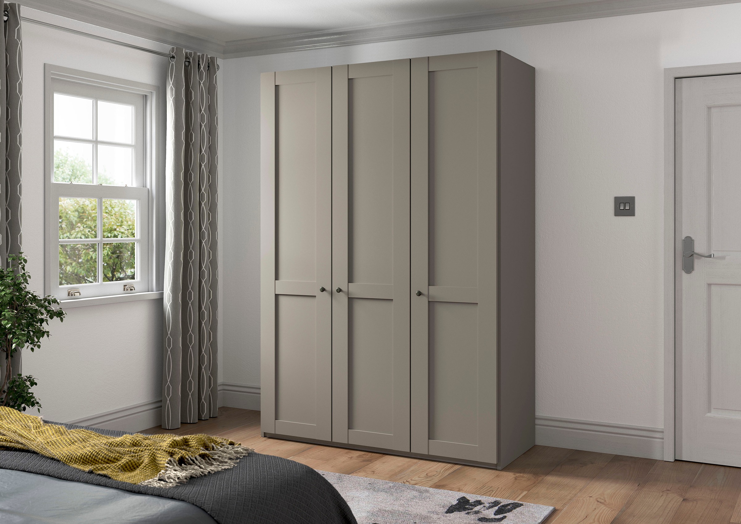 WIEMANN Kleiderschrank "Göteborg, Kleiderschrank, Schrank, Wäscheschrank" 4 Breiten, MADE IN GERMANY, inkl. Türendämpfung, langlebige Qualität, viel Stauraum