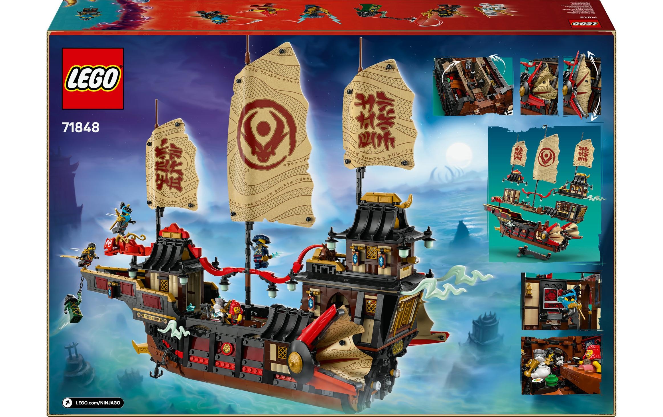 LEGO® Spielbausteine »Ninjago Der Tempel-Flugsegler 71848«, (2387 St.)