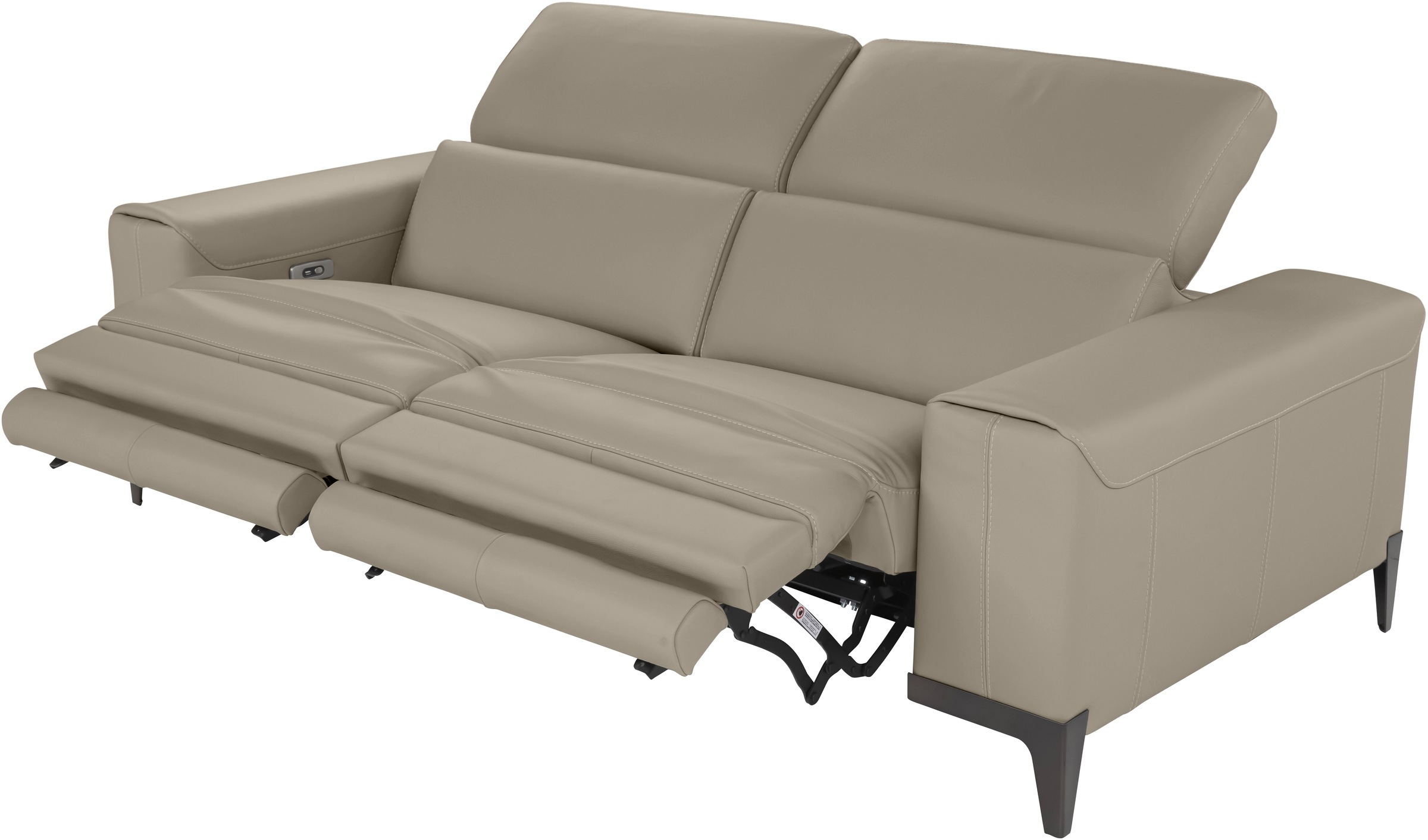 CALIA ITALIA 3-Sitzer »Benja, Designsofa mit erstklassigen Komfortfunktionen zum Wohlfühlen« in Leder, mit elektrischer Relaxfunktion