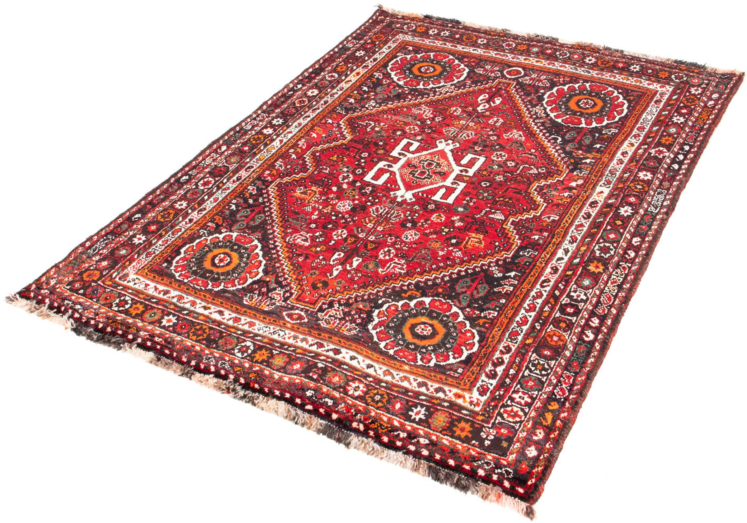 Image of morgenland Orientteppich »Perser - Nomadic - 149 x 111 cm - dunkelrot«, rechteckig, 10 mm Höhe, Wohnzimmer, Handgeknüpft, Einzelstück mit Zertifikat bei Ackermann Versand Schweiz