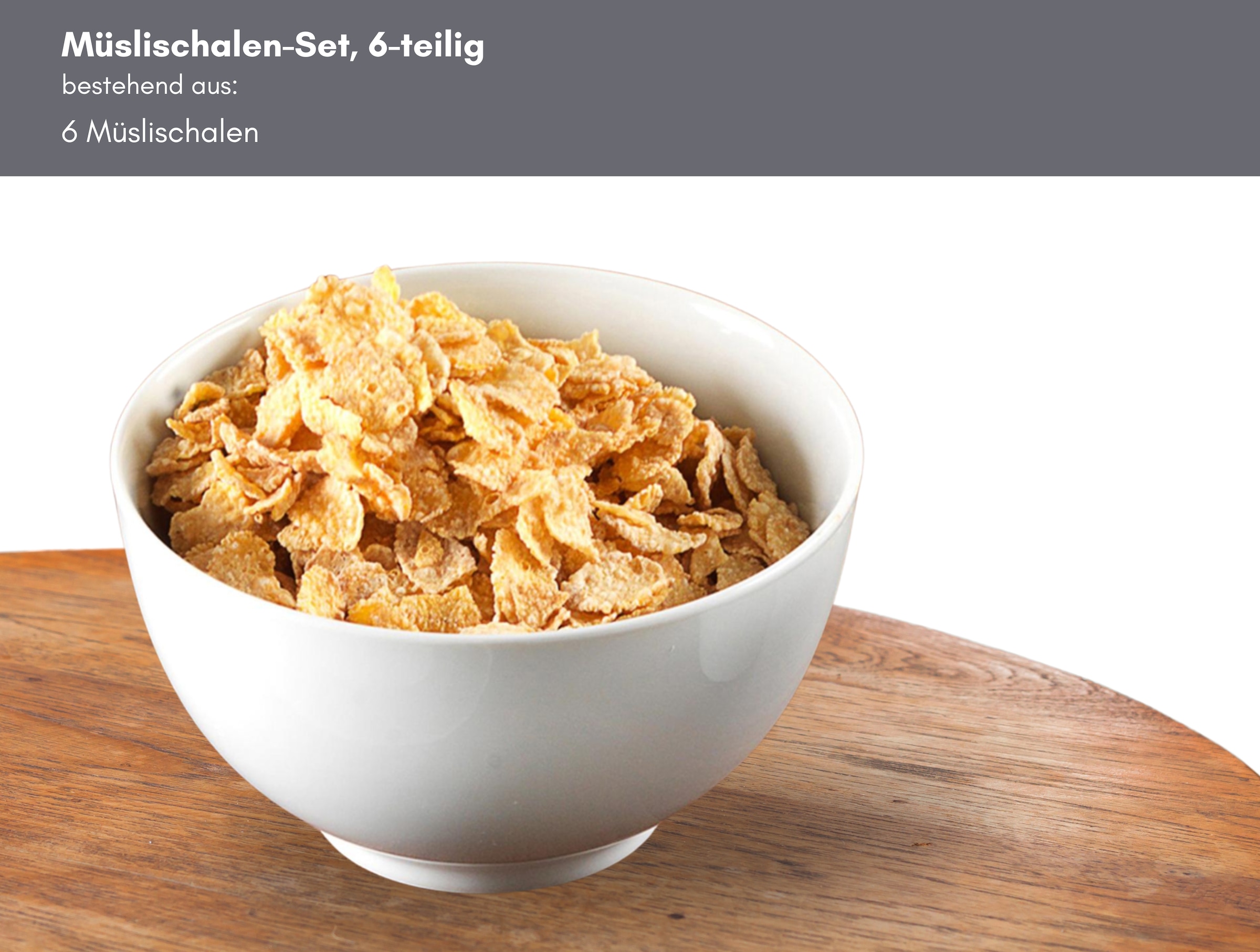 Ritzenhoff & Breker Müslischale »Bianco« 6 Stk. aus Porzellan klassisch-schlichte Grundform, 800 ml