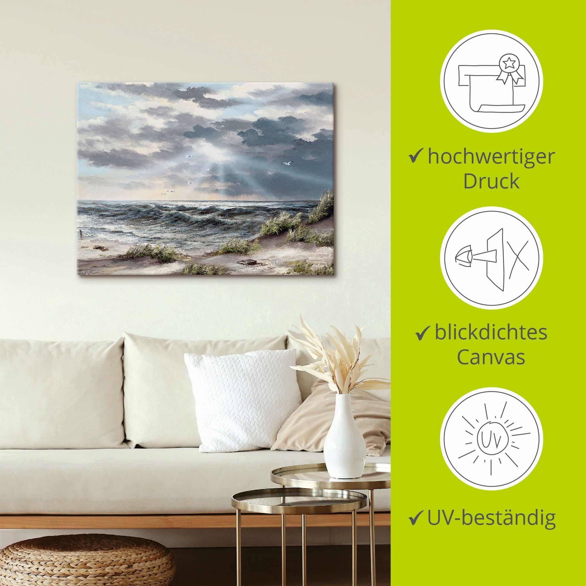 Artland Leinwandbild »Ungemessene Höhen« Gewässer 1 Stk. tlg. auf Holzrahmen gespannt