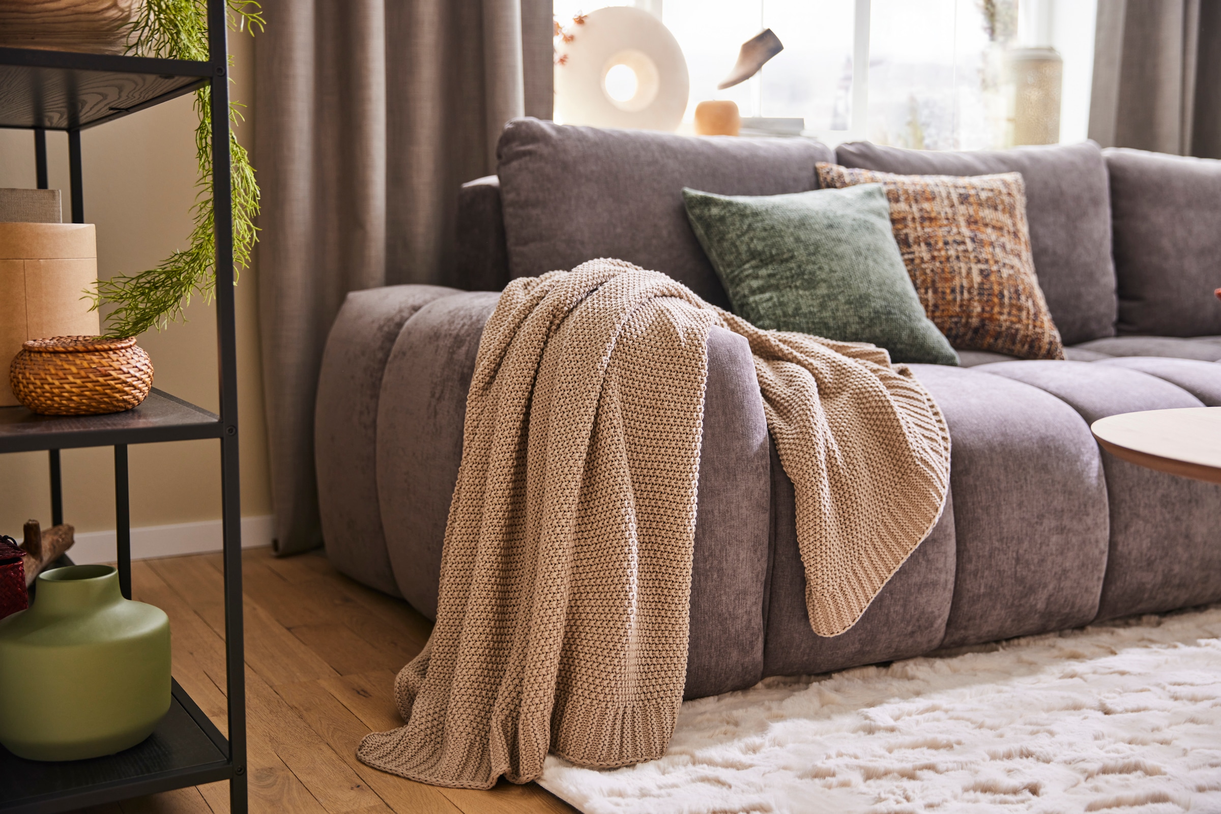 GOODproduct Wohndecke »Phelon« Strickmuster, modern und pflegeleicht, verschiede Farben,