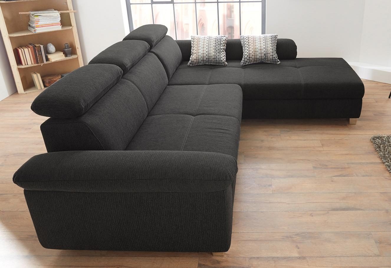 Image of Jockenhöfer Gruppe Ecksofa "Landshut L-Form, B: 295 cm" mit Schlaffunktion, Kopfteilverstellung & 2 Zierkissen