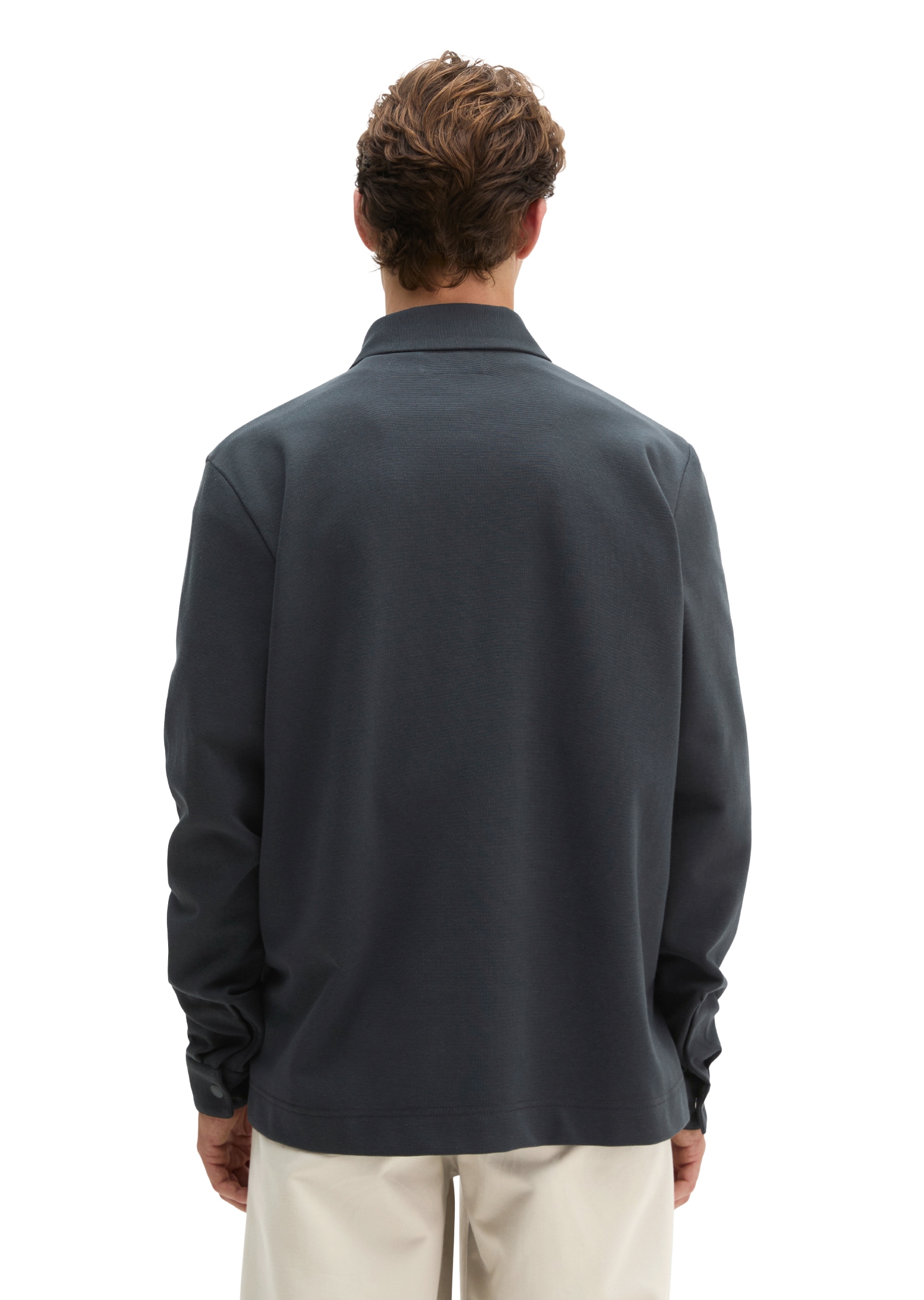 Marc O'Polo Sweatjacke mit Kentkragen, Regular Fit