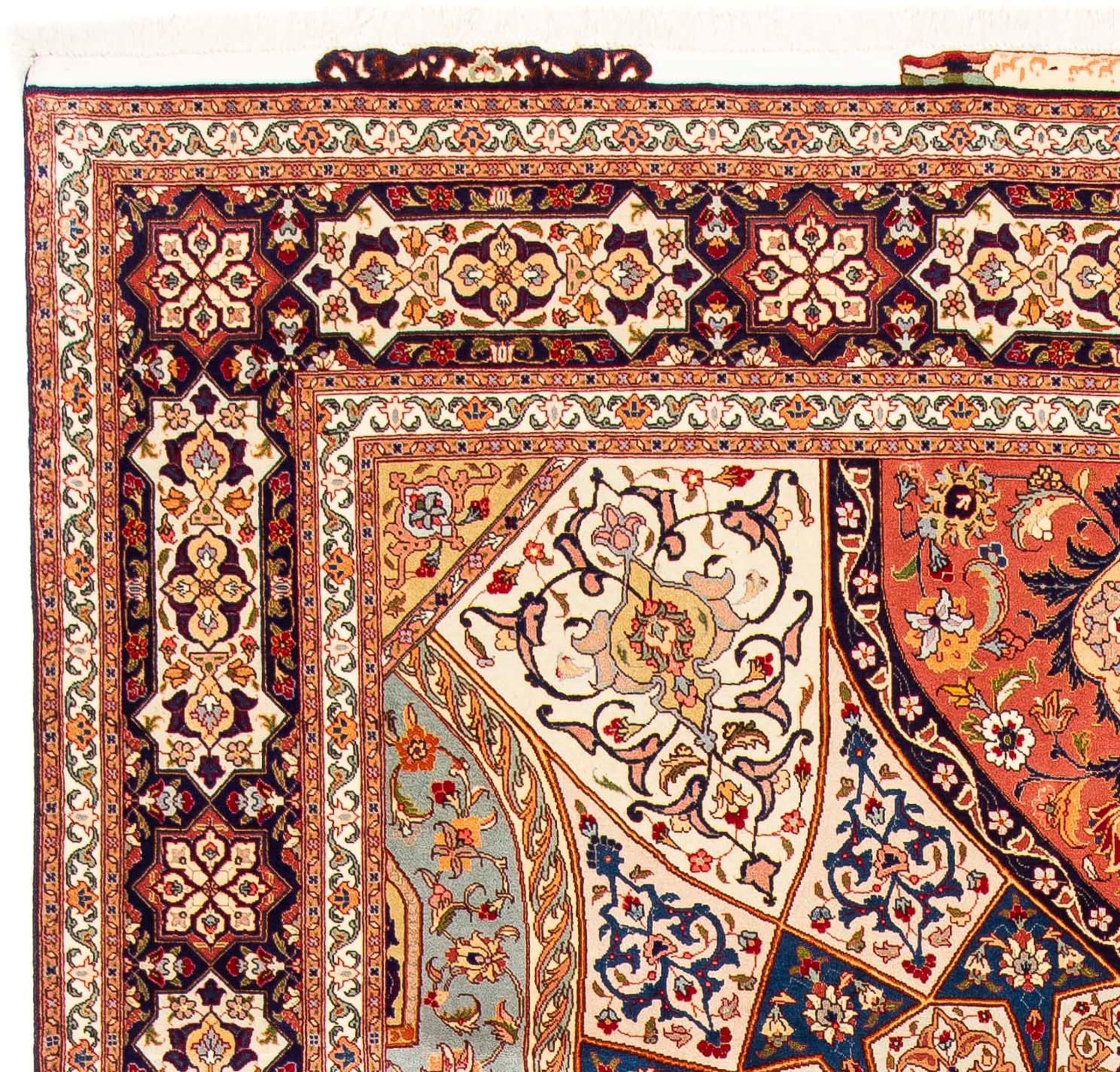 morgenland Orientteppich »Perser - Täbriz - Royal - 301 x 200 cm - mehrfarbig«, rechteckig, Wohnzimmer, Handgeknüpft, Einzelstück mit Zertifikat