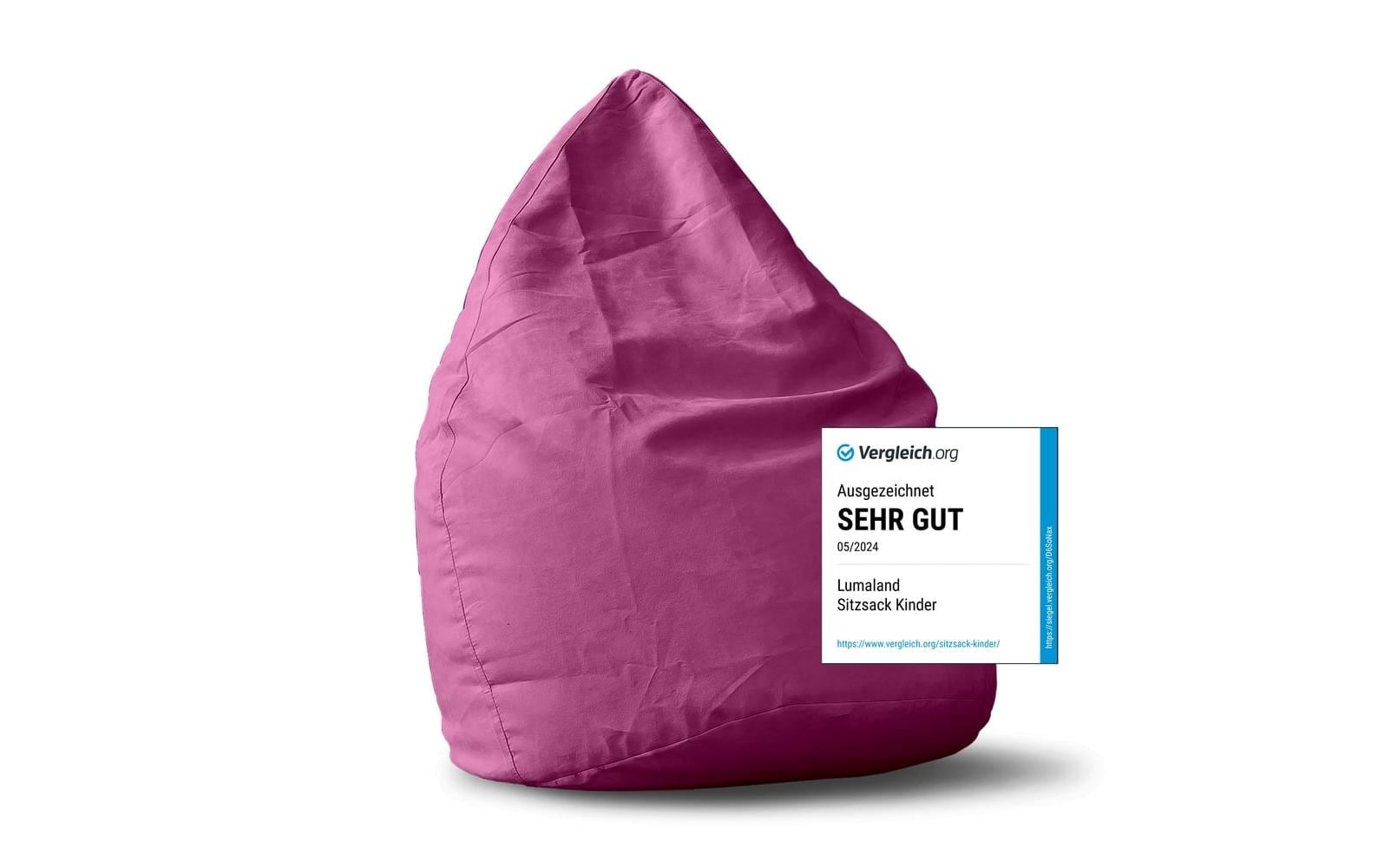 Lumaland Sitzsack »Lumaland Sitzsack 220 l pink«