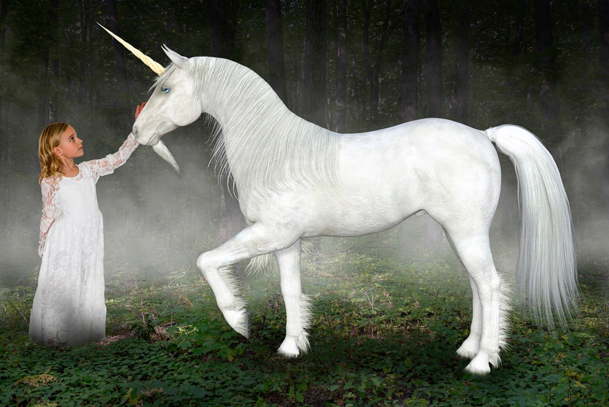 Image of Papermoon Fototapete »Einhorn Hoffnung Liebe Frieden«, Vliestapete, hochwertiger Digitaldruck, inklusive Kleister bei Ackermann Versand Schweiz