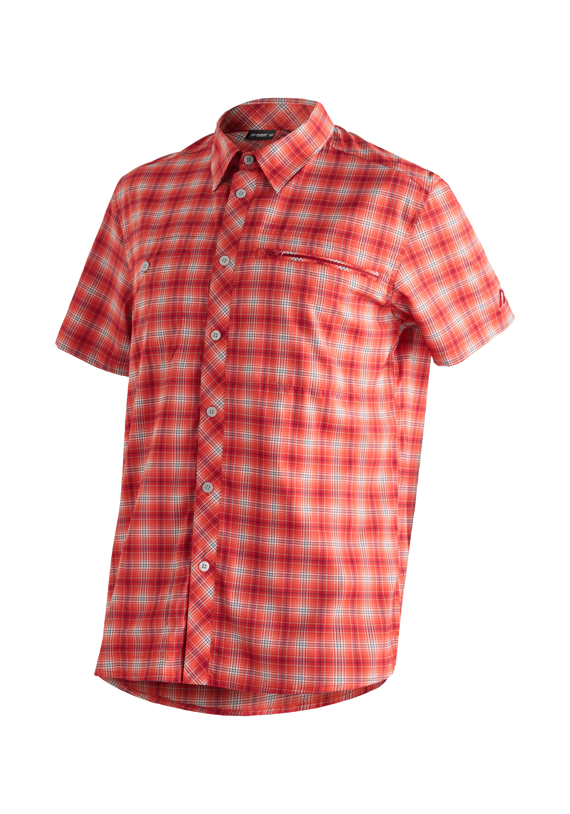 Image of Maier Sports Funktionshemd "Kasen S/S M" Herren Hemd kurzarm, karriertes Freizeithemd, Kurzarmhemd, Regular Fit