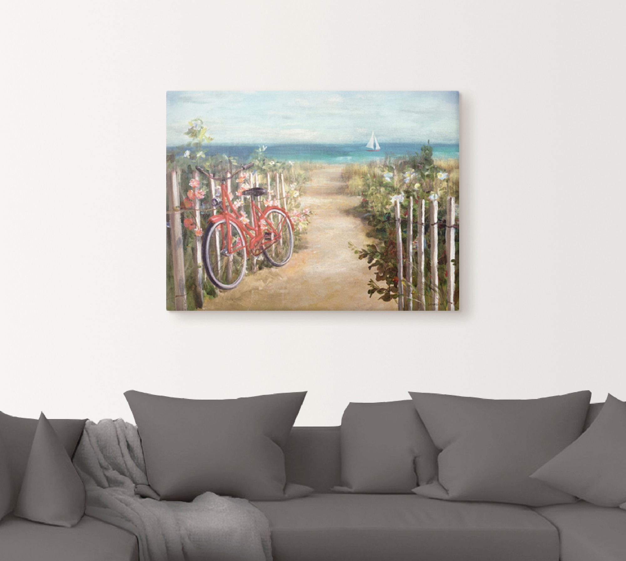 Artland Wandbild »Sommerfahrt«, Fahrräder, (1 St.), als Leinwandbild, Poster in verschied. Grössen