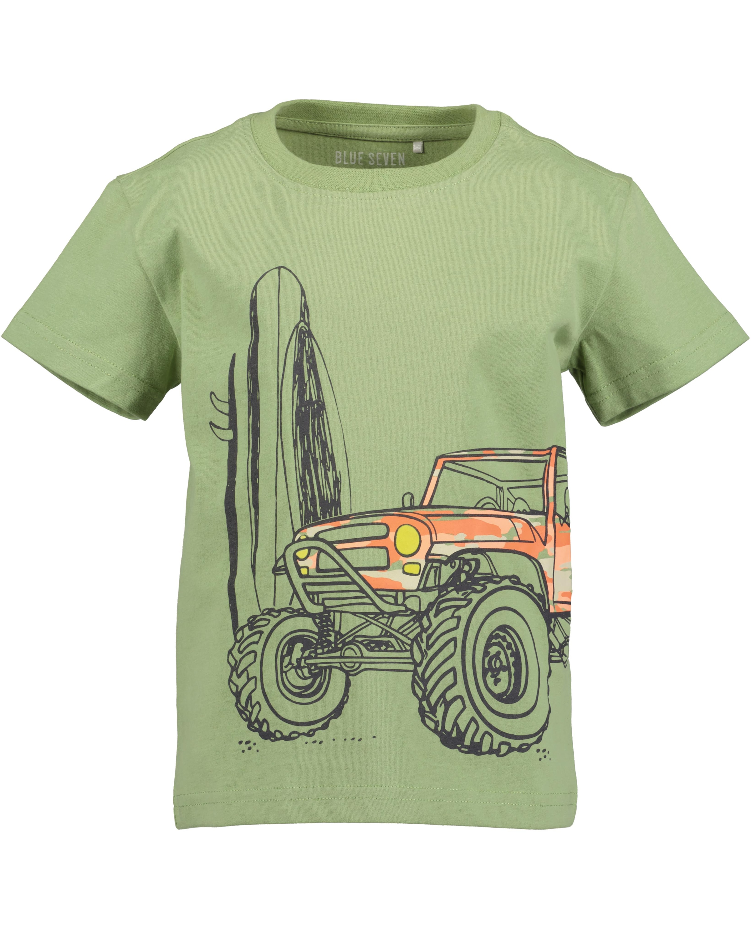 Blue Seven Kurzarmshirt, (Packung, 2 tlg.), mit grossen, plakativen Frontmotiven