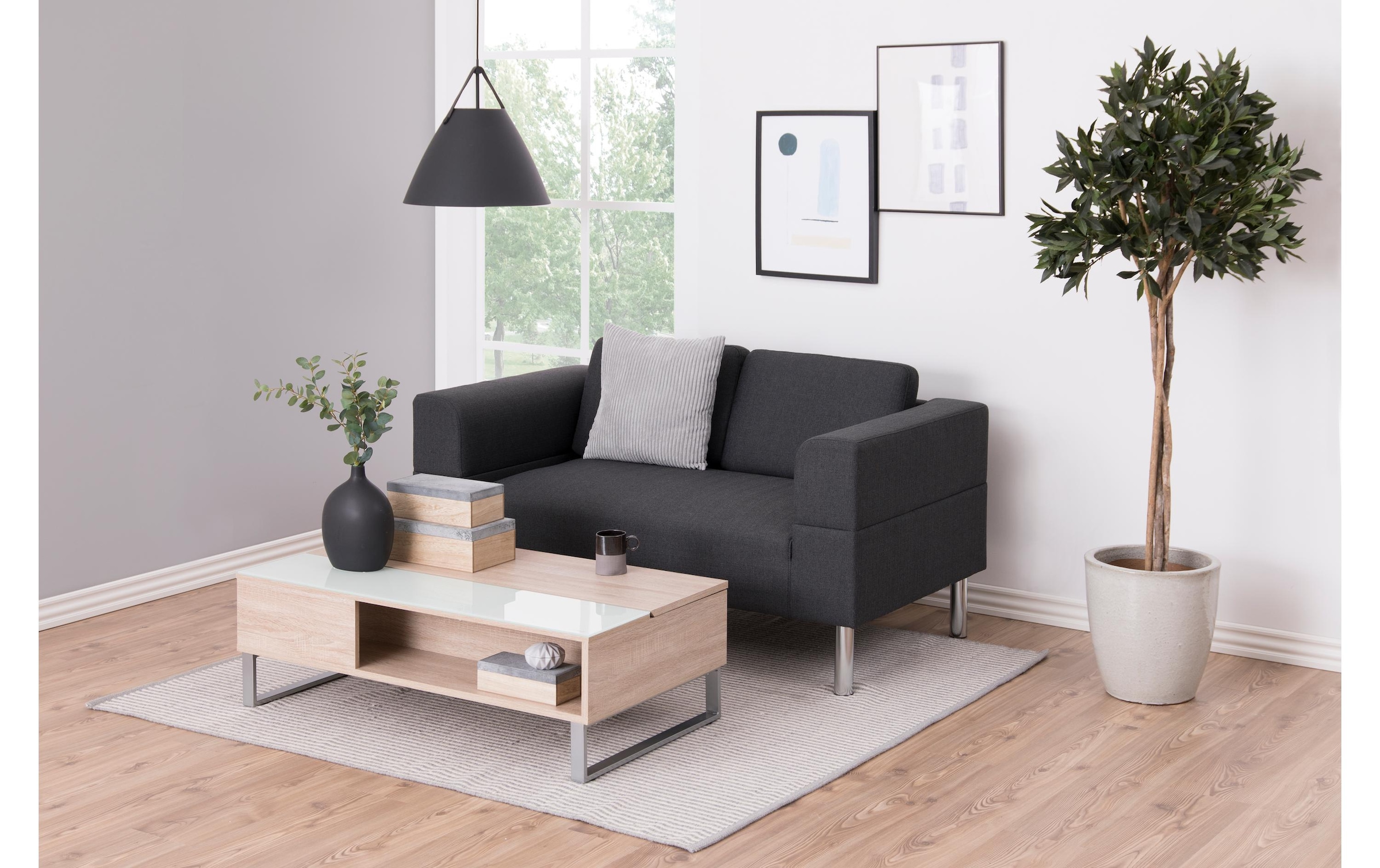 AC Design Beistelltisch »Azalea Grau/Nature«