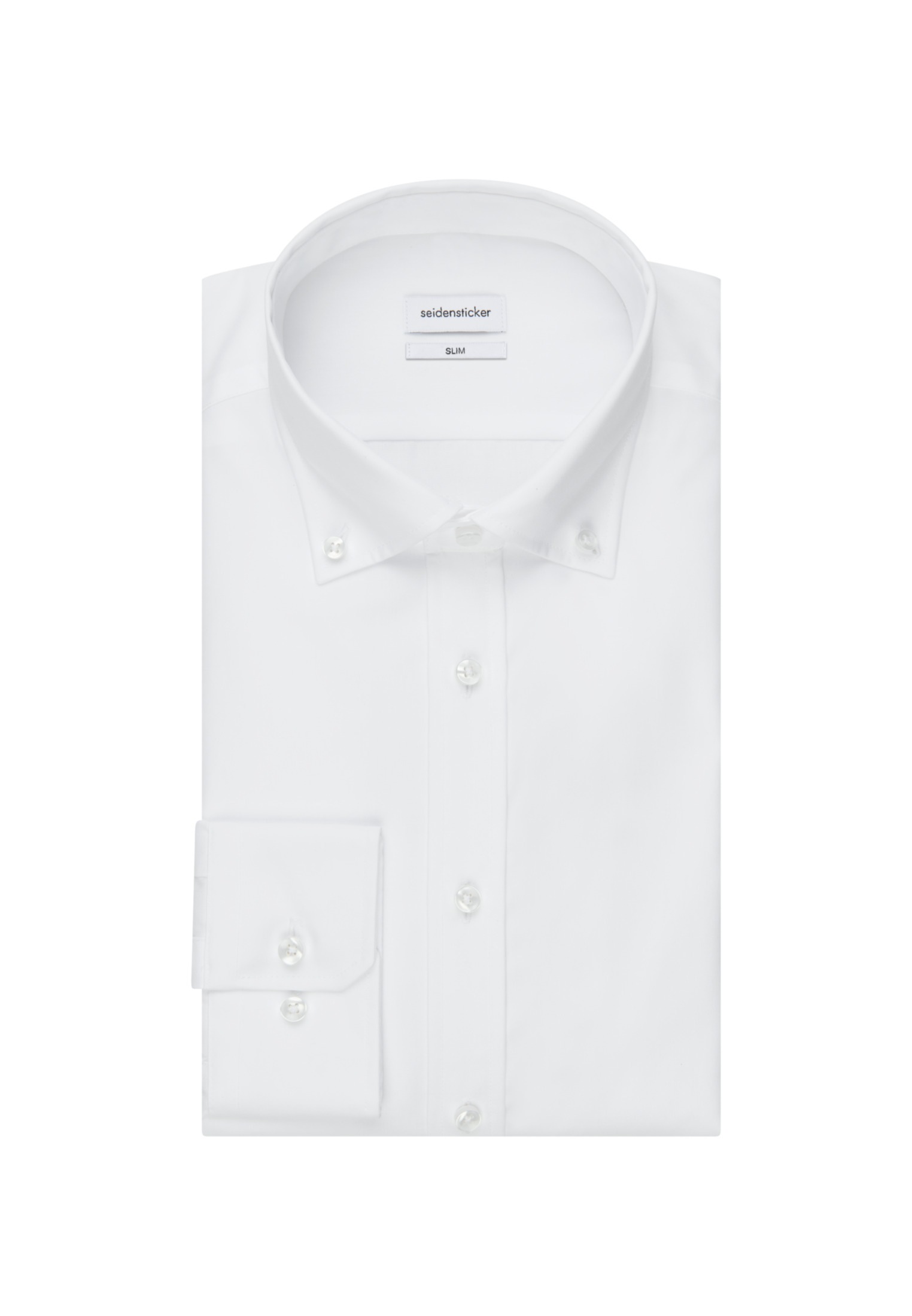 seidensticker Businesshemd »Slim«, Slim Langarm Button-Down-Kragen Uni