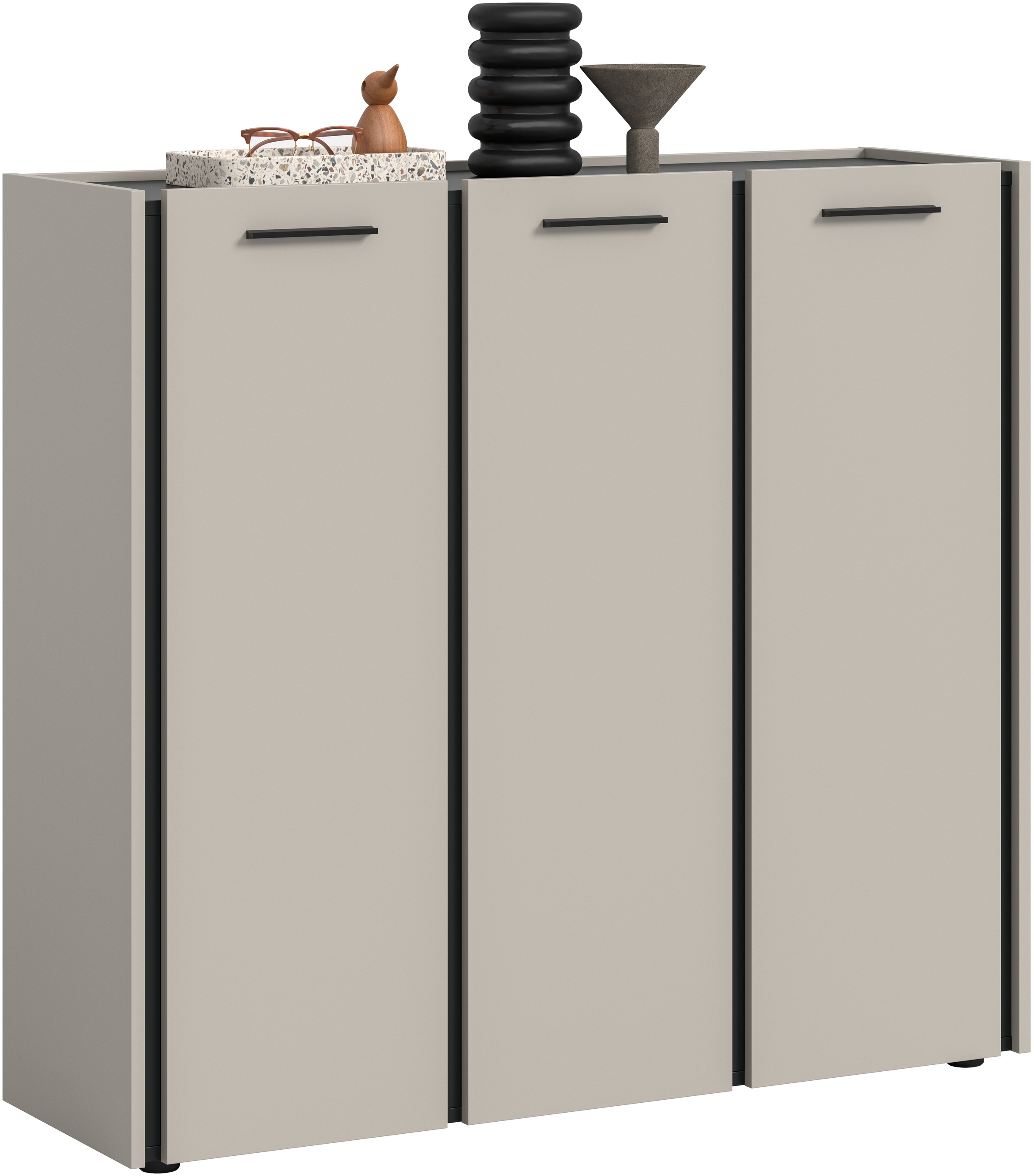 Image of Home affaire Schuhkommode "RAK, Breite 113 cm, viel Stauraum, 2 Türen, 18 Fächer, 15 Fachböden" bietet Platz für ca. 54 Schuhe, Kommode, Schuhschrank, Garderobenschrank, Schrank, Flurschrank