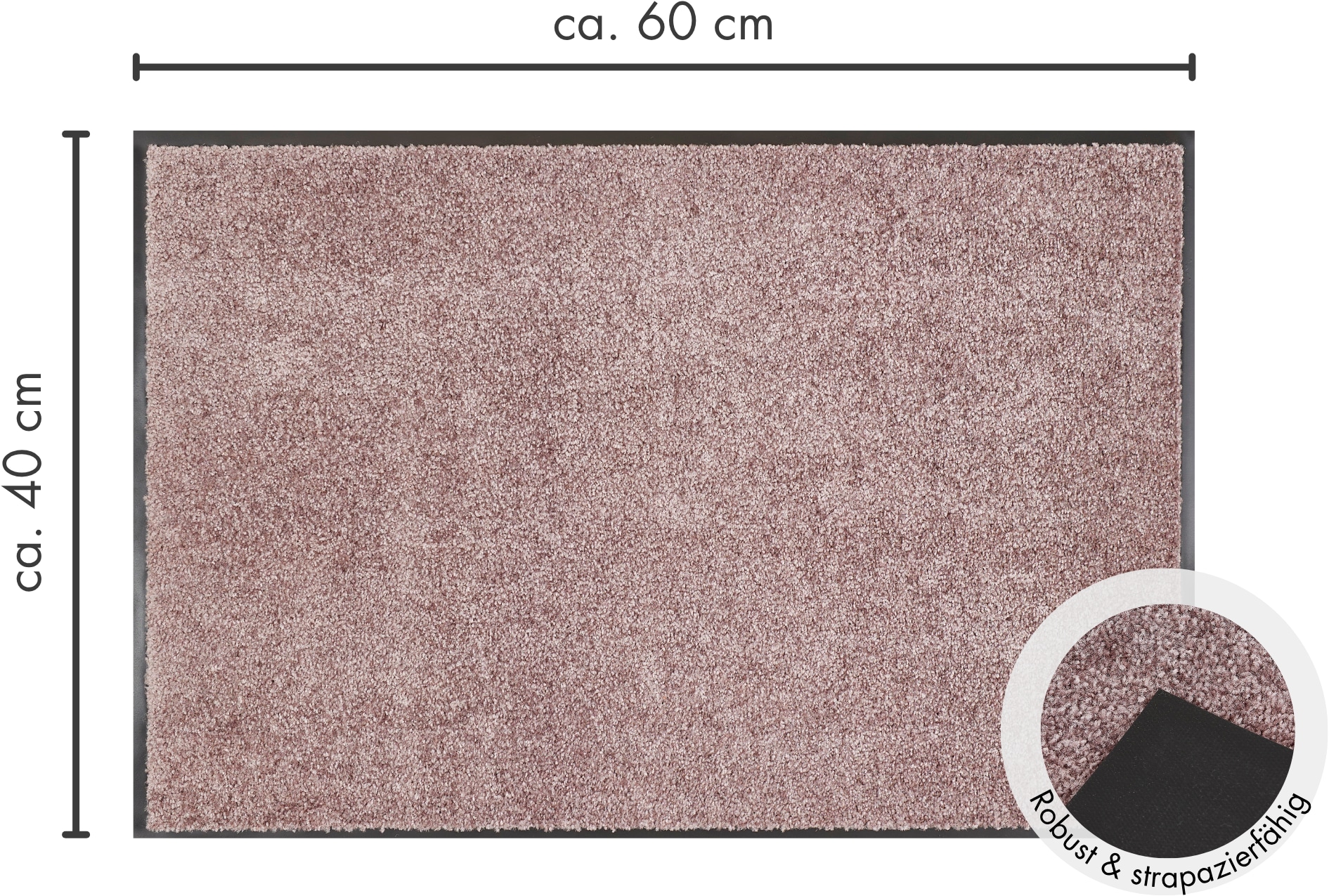 Andiamo Fussmatte »Super Wash & Clean, Made in Belgium« rechteckig 7 mm Höhe Schmutzfangmatte, Uni Farben, rutschhemmend, waschbar