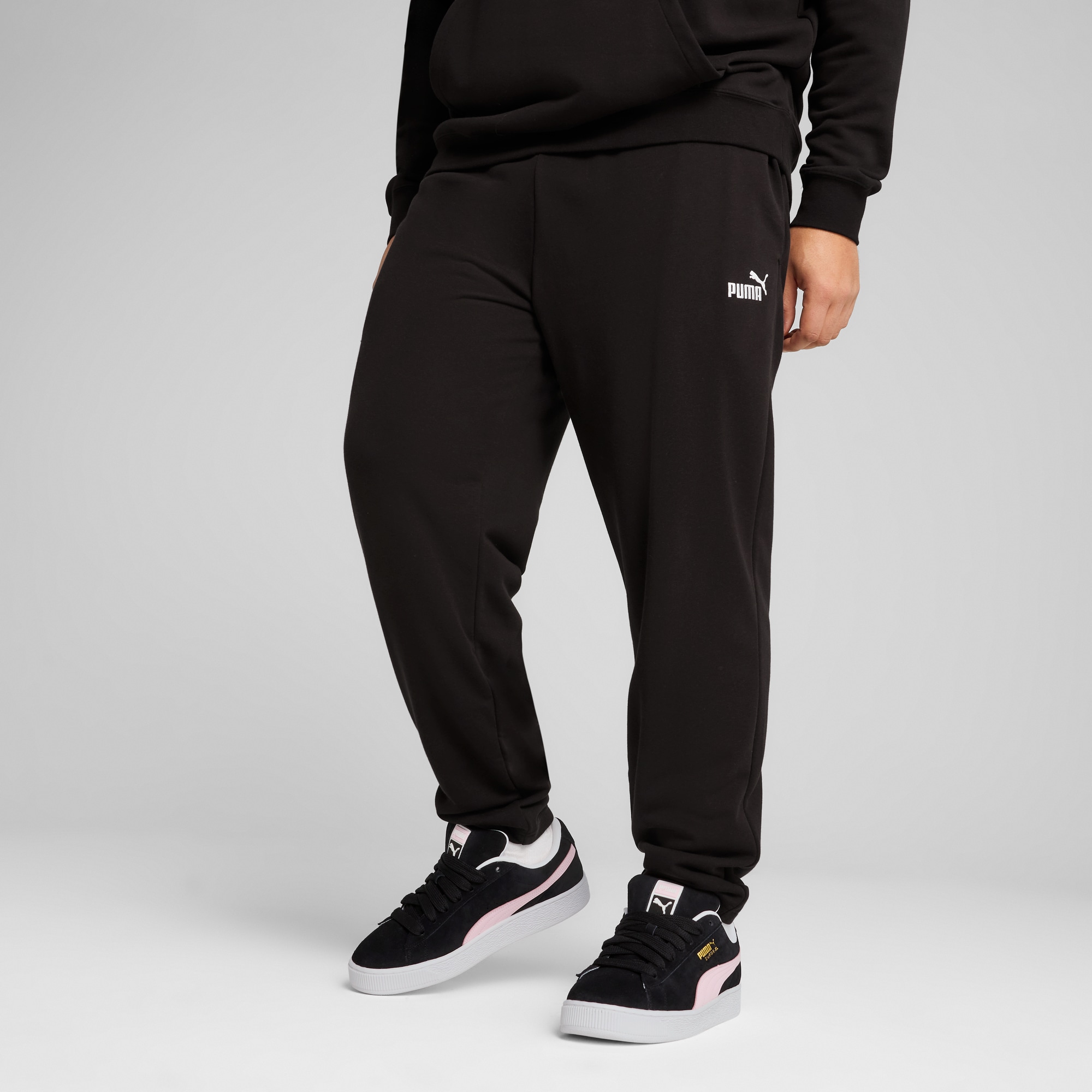 Image of PUMA Trainingshose "ESS NO 1 LOGO SWEATPANTS TR OP" aus French Terry, mit Eingrifftaschen, Regular Fit