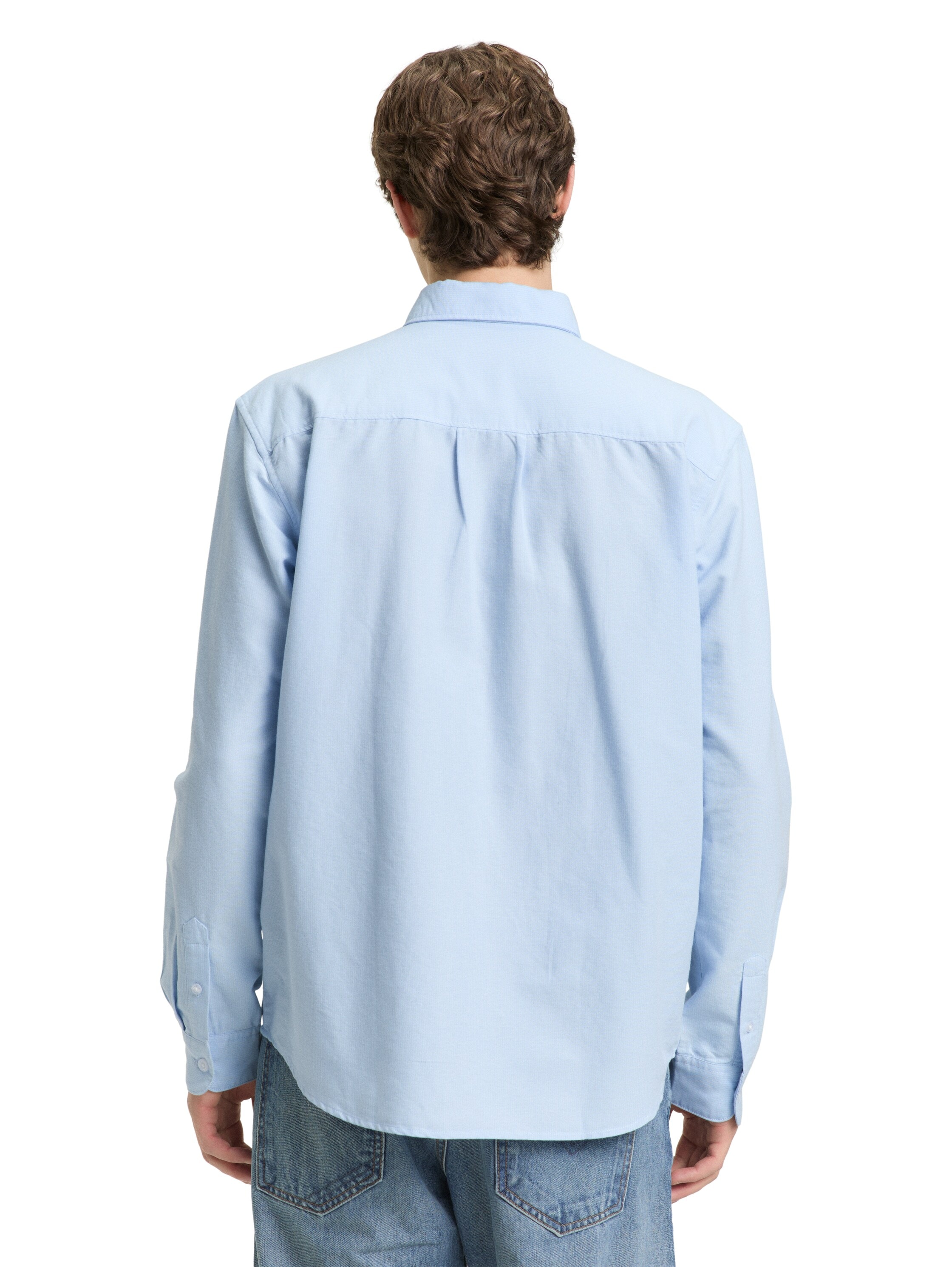 TOM TAILOR Denim Chemise à manches longues gestreift, mit Button-down-Kragen