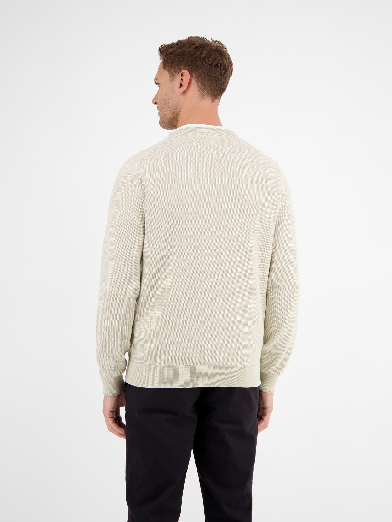 LERROS Strickpullover »Leichter Strickpullover mit schmaler Rippstruktur«