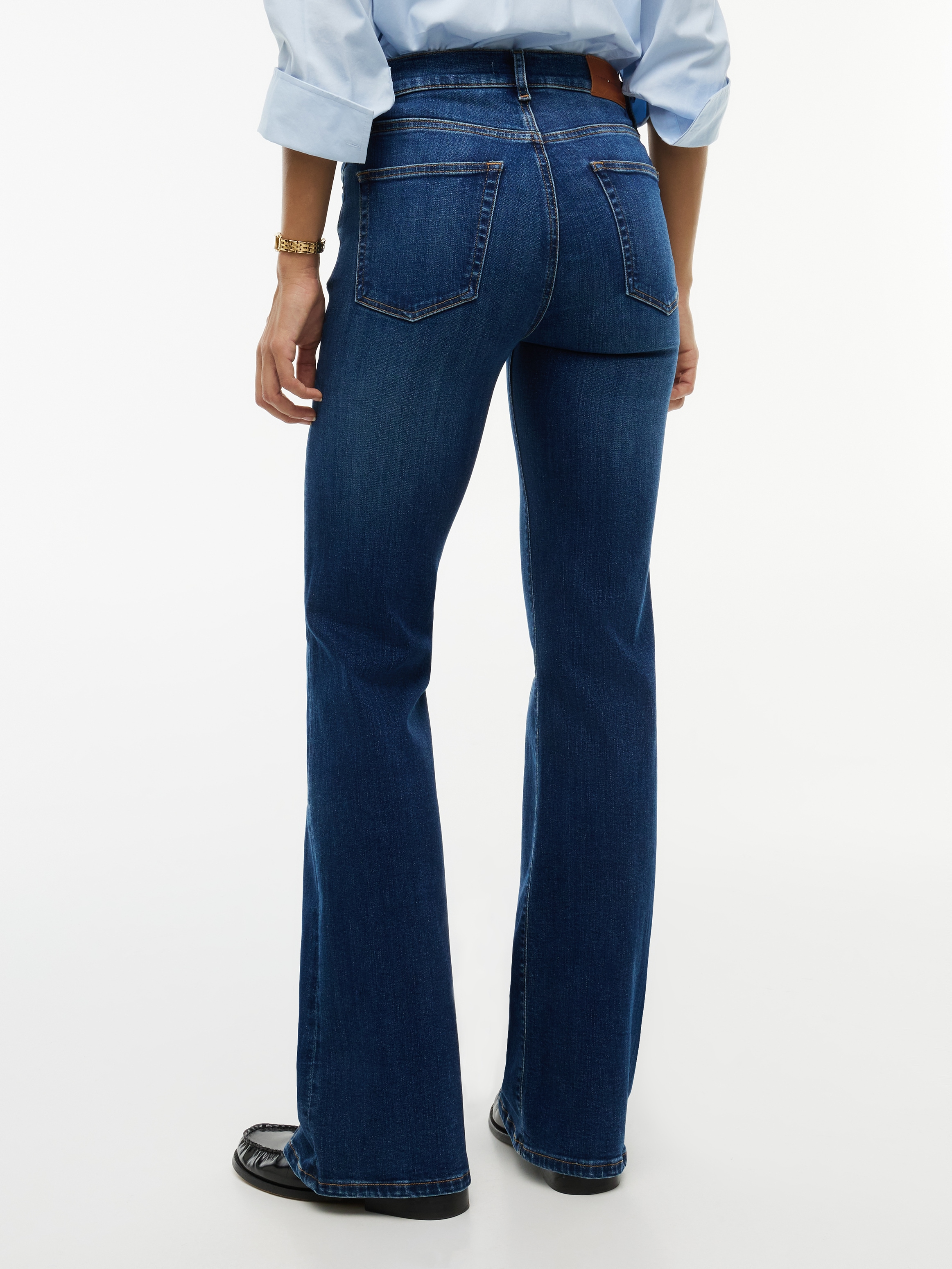 Tommy Hilfiger Jeans bootcut »LUNA MID RISE FLARE ESSENTIAL« mélange de coton, coupe évasée, taille mi-haute