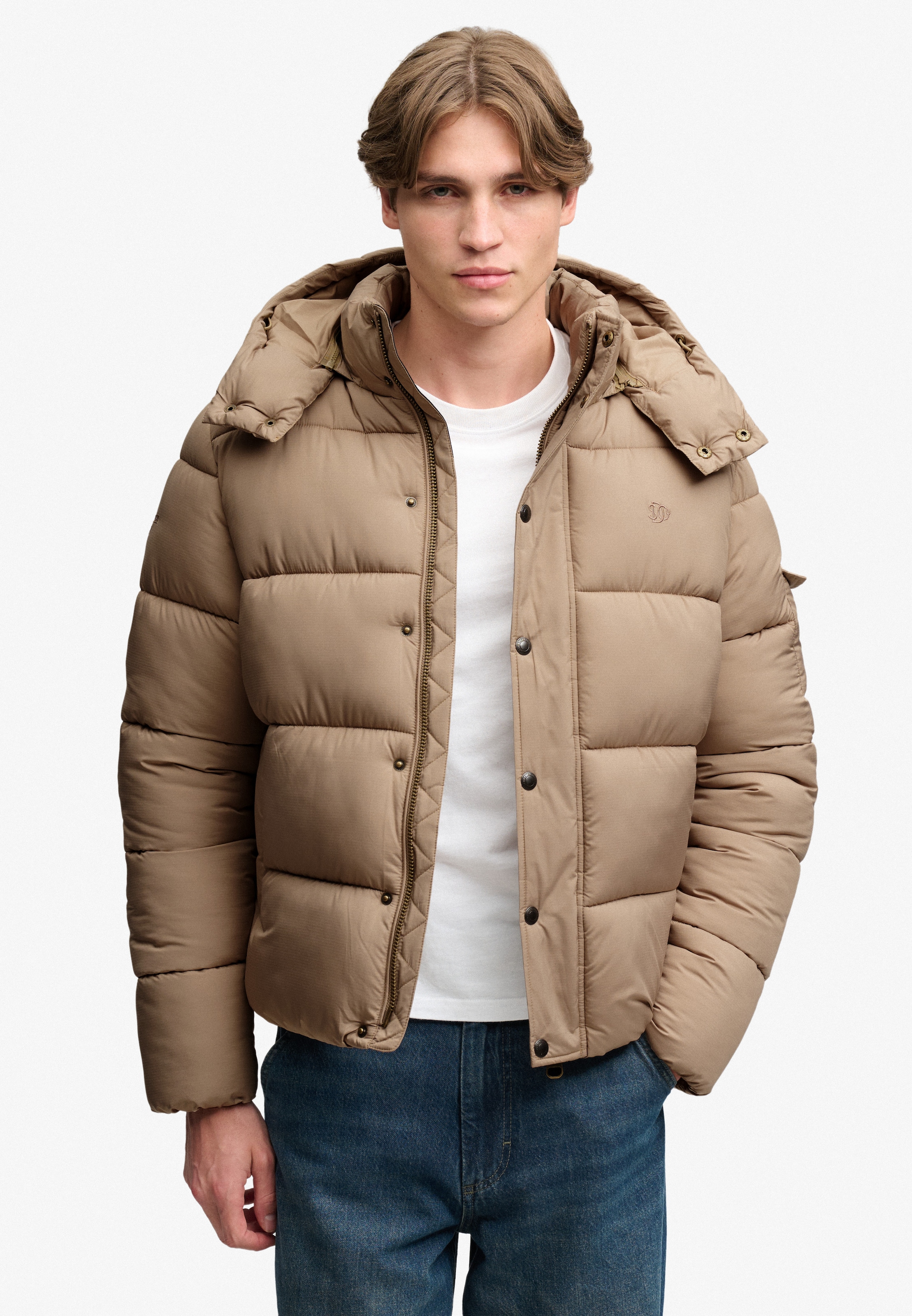Image of Superdry Steppjacke "PREMIUM RIPSTOP PUFFER JKT" mit Kapuze Kunstfaser, relaxed fit