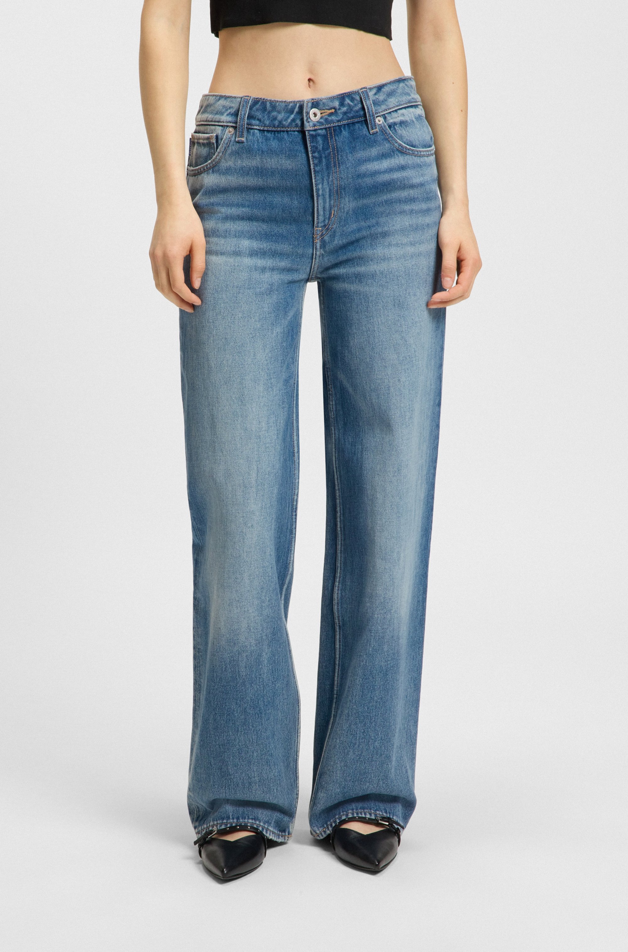 Image of HUGO 5-Pocket-Jeans "Gamala" Mid Rise im Baggy Fit
