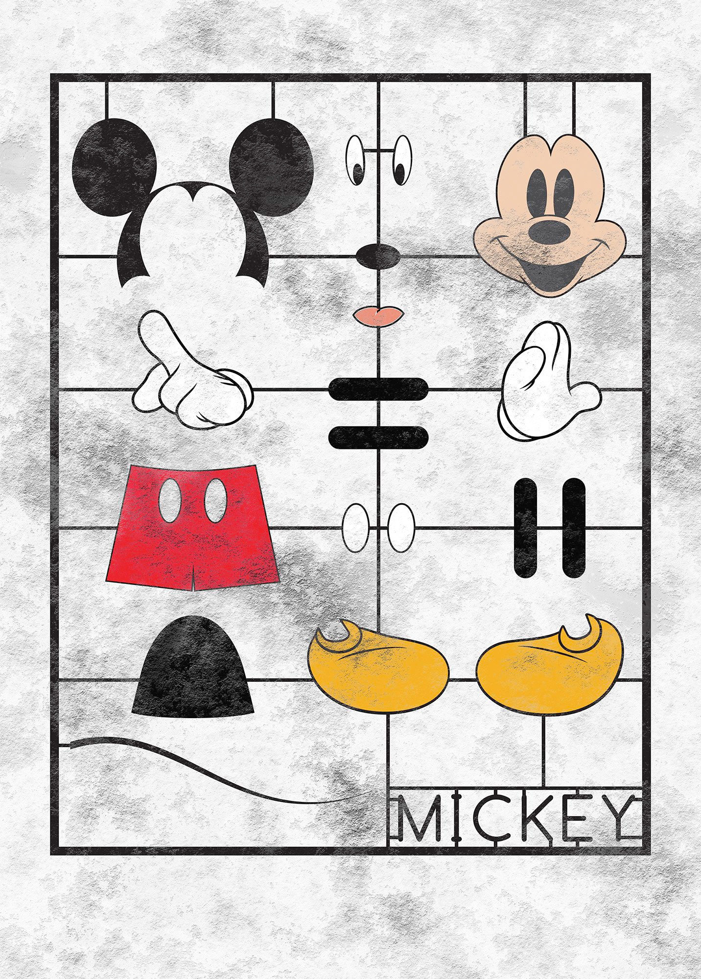 Image of Komar Vliestapete "Digitaldruck Vlies - Mickey Kit - Grösse 200 x 280 cm" bedruckt glatt Kinderzimmer