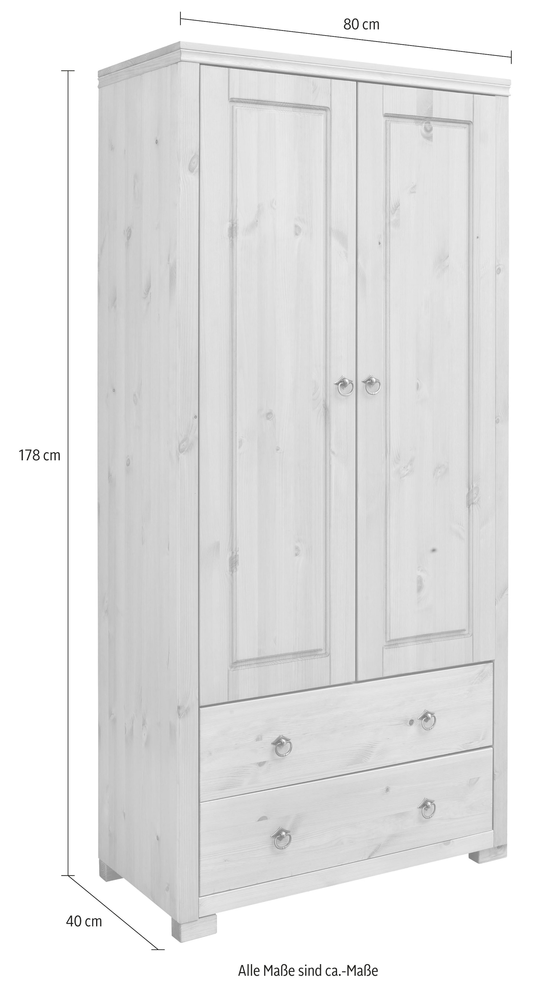 Home affaire Kleiderschrank »Gotland«, mit Holztüren auf Höhe 178 versandkostenfrei cm