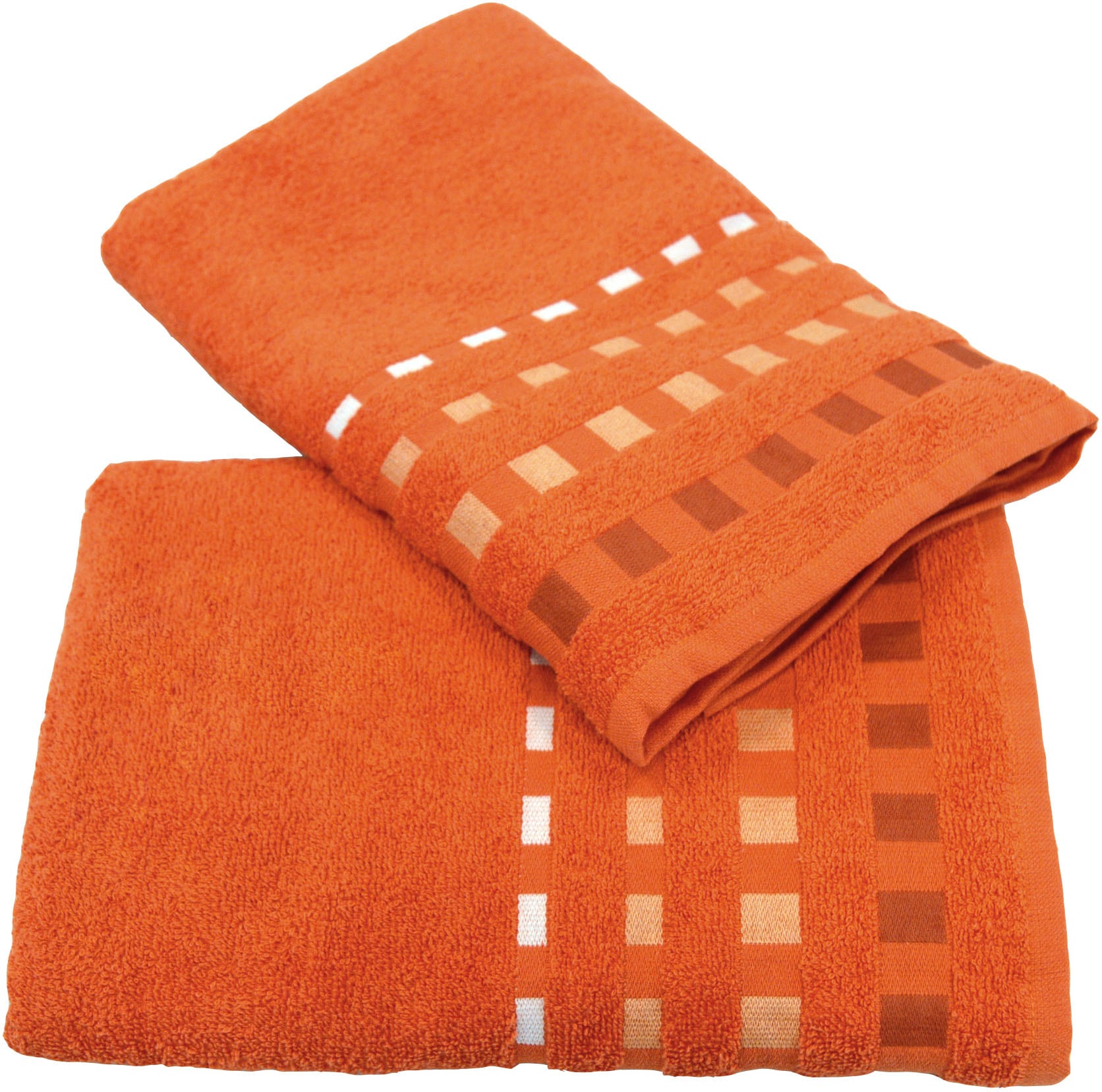 KiNZLER Handtuch Set »Kreta«, Set, 4 tlg., Walkfrottee, Uni Farben, mit  Bordüre, 100% Baumwolle, als 2, 4 oder 8-teiliges Set jetzt kaufen