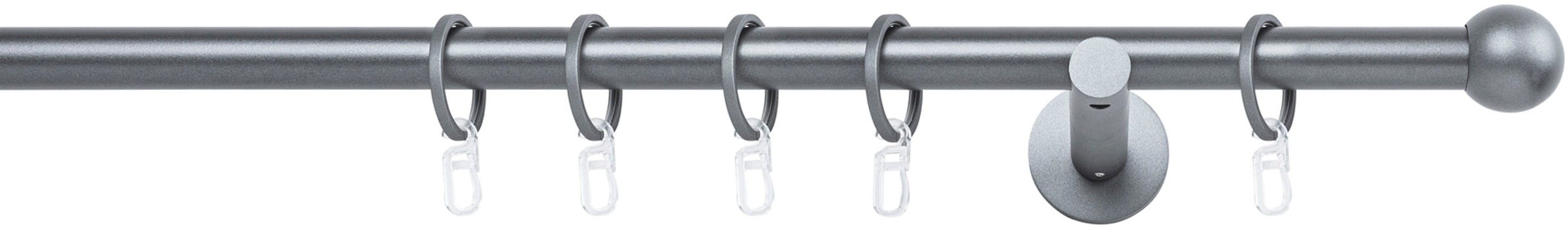 mydeco Gardinenstange »20mm Ball Wandträger 12 cm«, 1 läufig-läufig, Fixmass