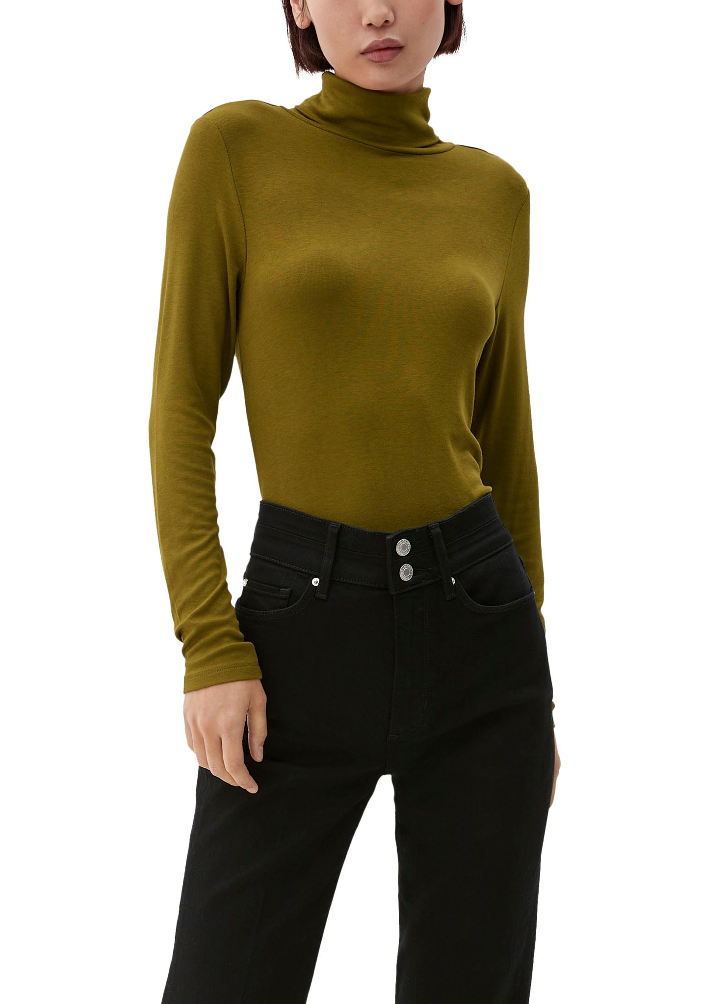 Image of s.Oliver Langarmshirt, mit feiner Rippstruktur bei Ackermann Versand Schweiz