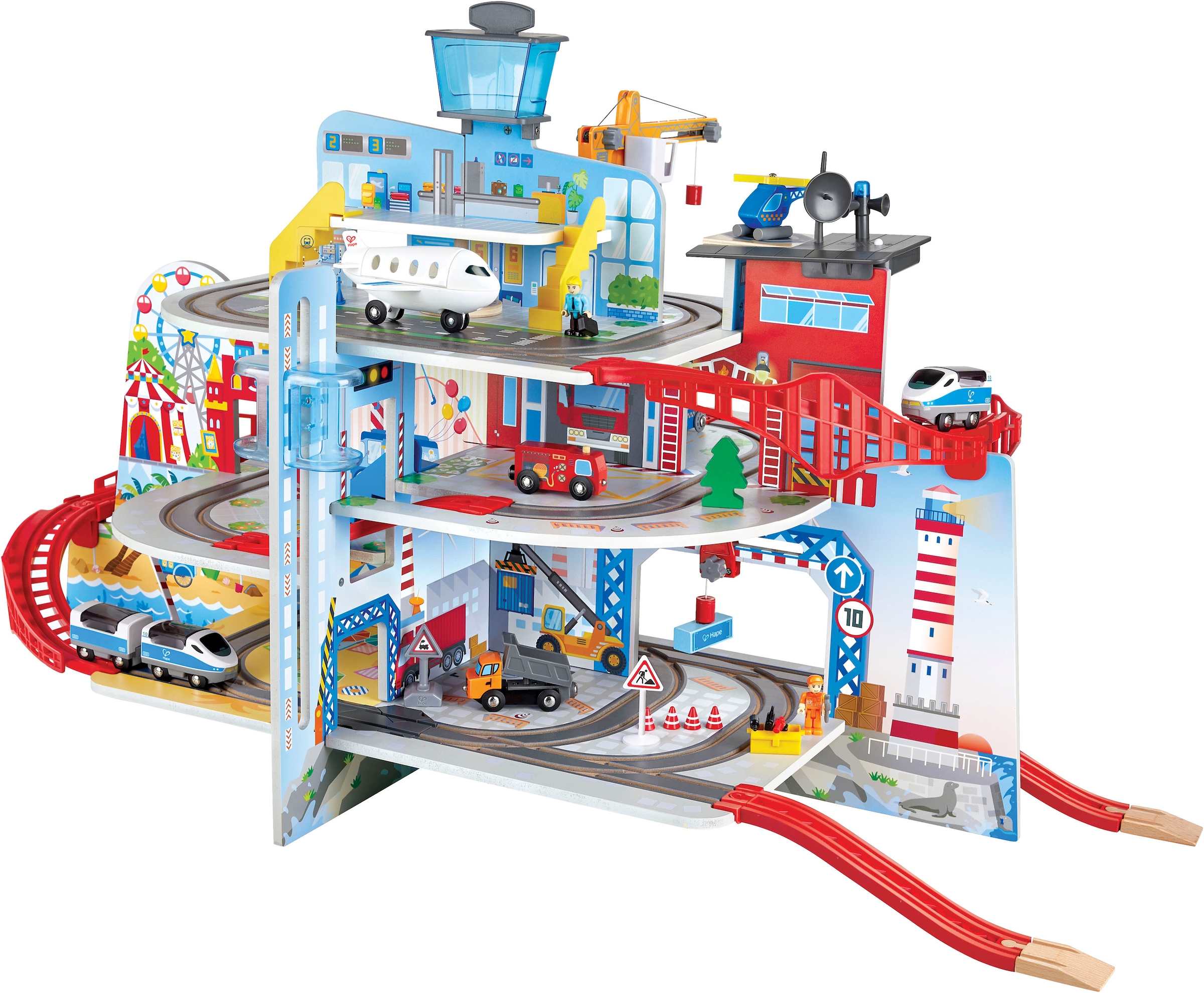 Image of Hape Spielzeug-Eisenbahn "Mega City Eisenbahn"