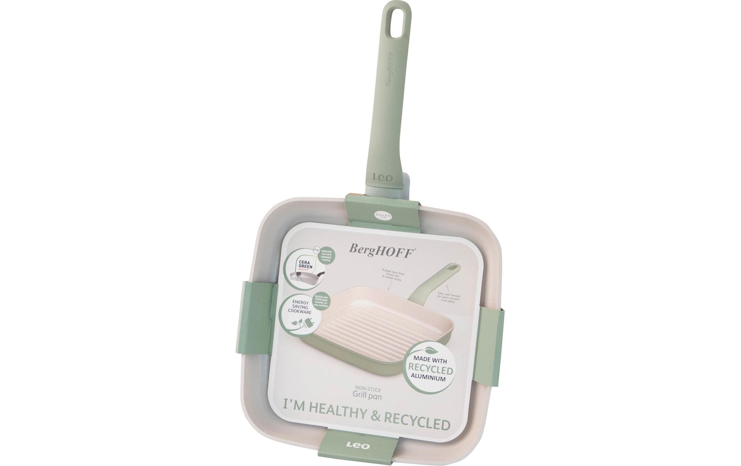 BergHOFF Poêle à griller »Leo Balance Sage 28 cm« Aluminium