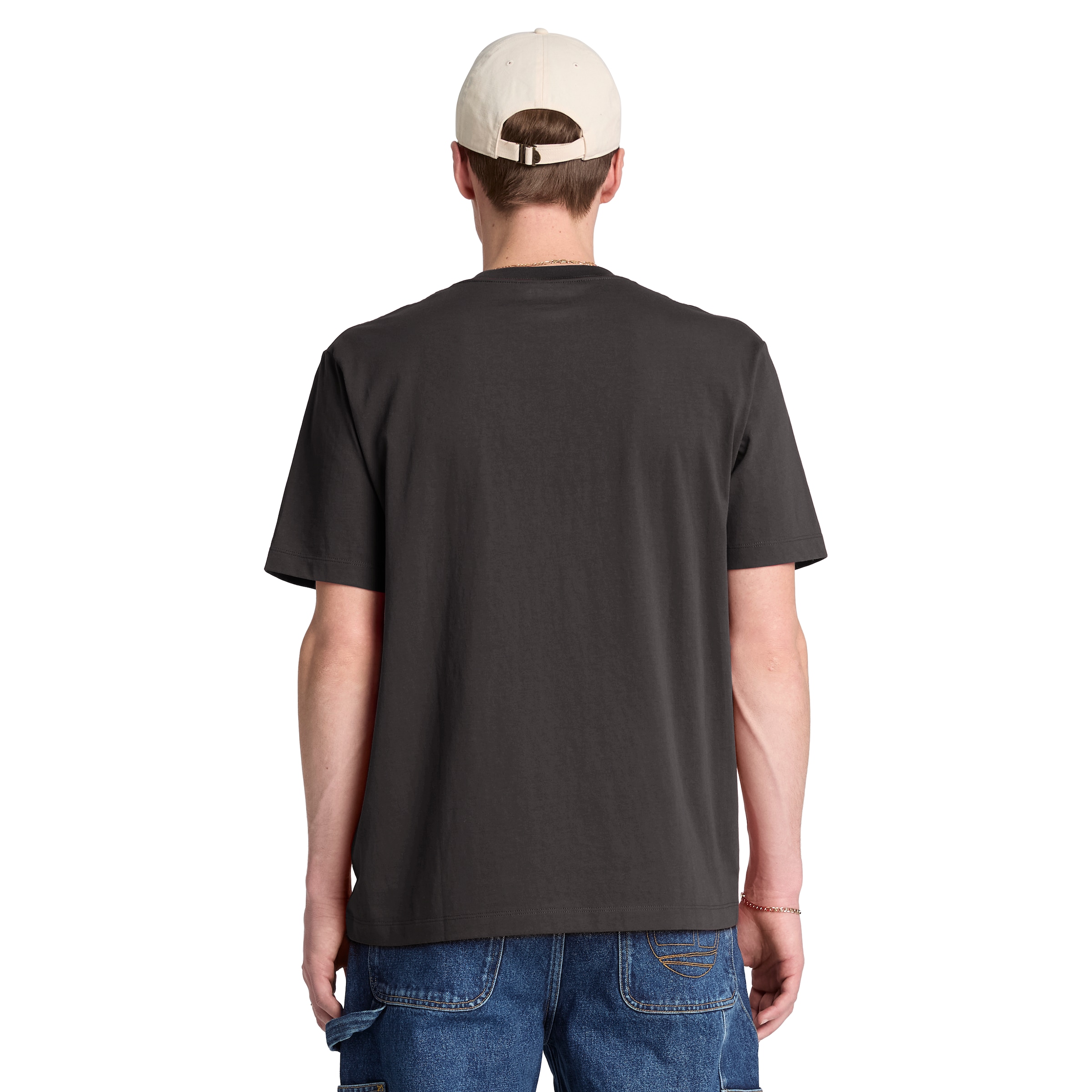 Timberland T-shirt »ESTABLISHED 1973 - SS Embroidered Tee« manches courtes, avec col rond, en coton, coupe normale