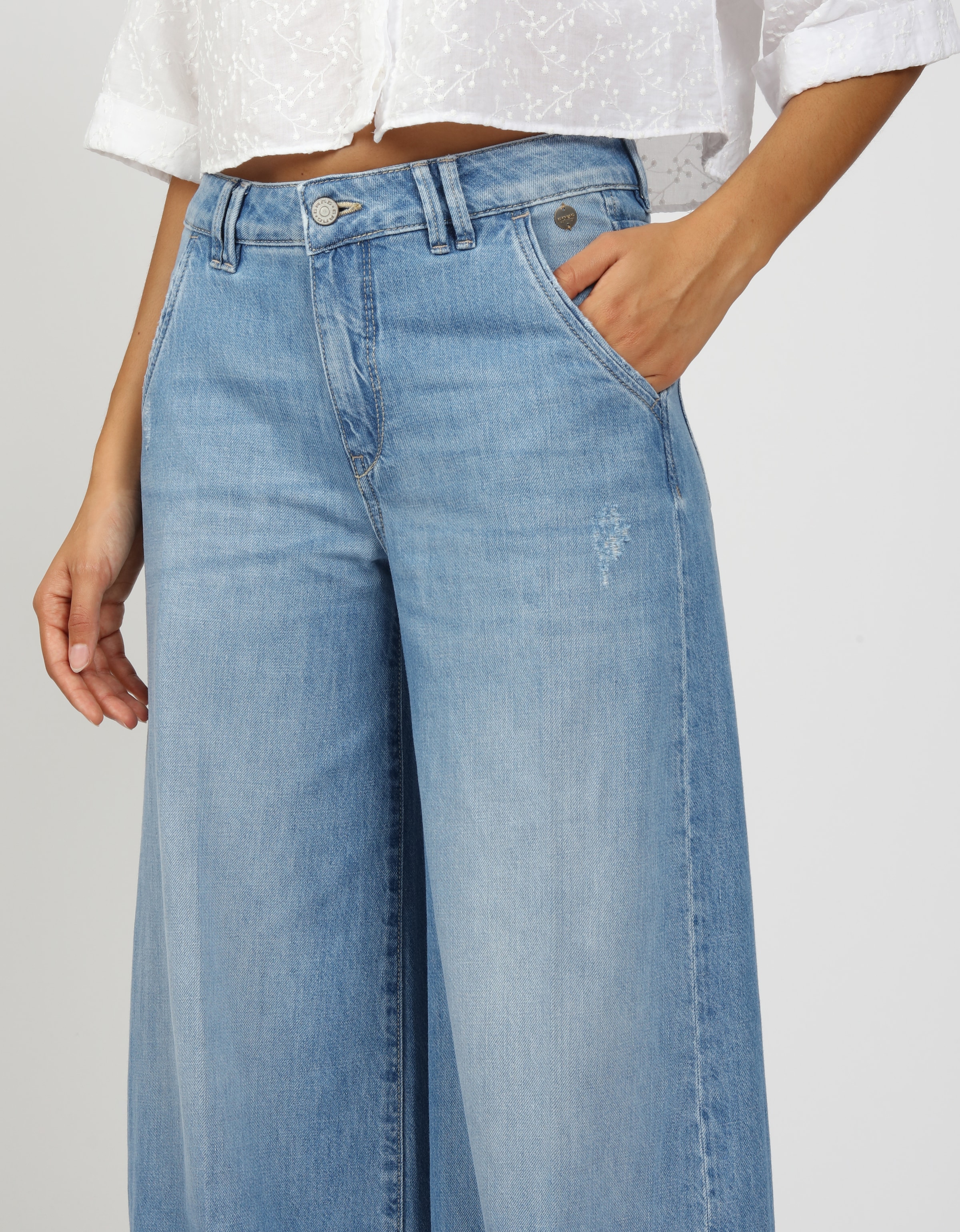 GANG Weite Jeans »94MONA«, mit weitem Bein und offenen Saumabschluss